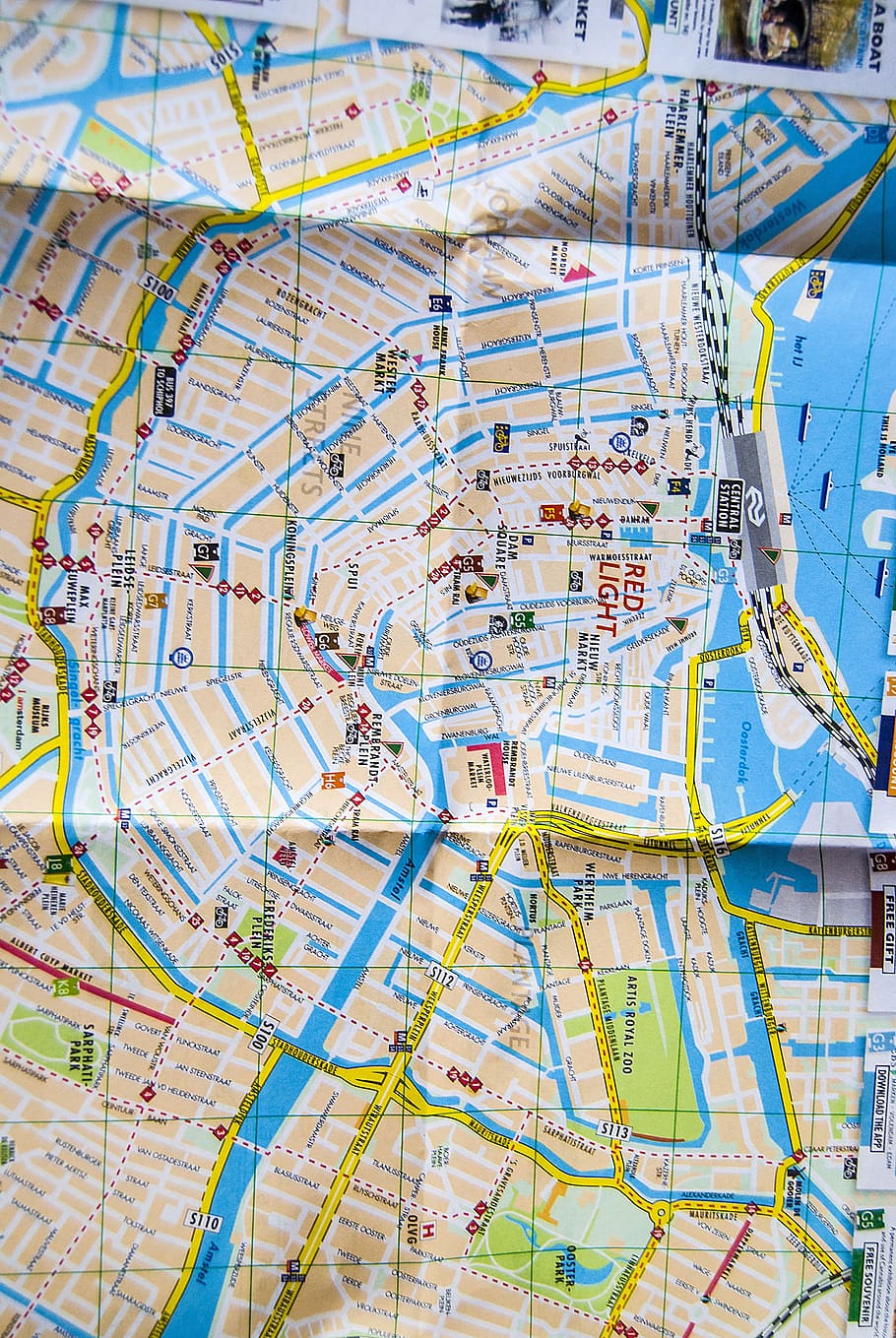 Treasure Map, Amsterdam, Red Light, Casino, Fantasy, - Atlas - HD Wallpaper 