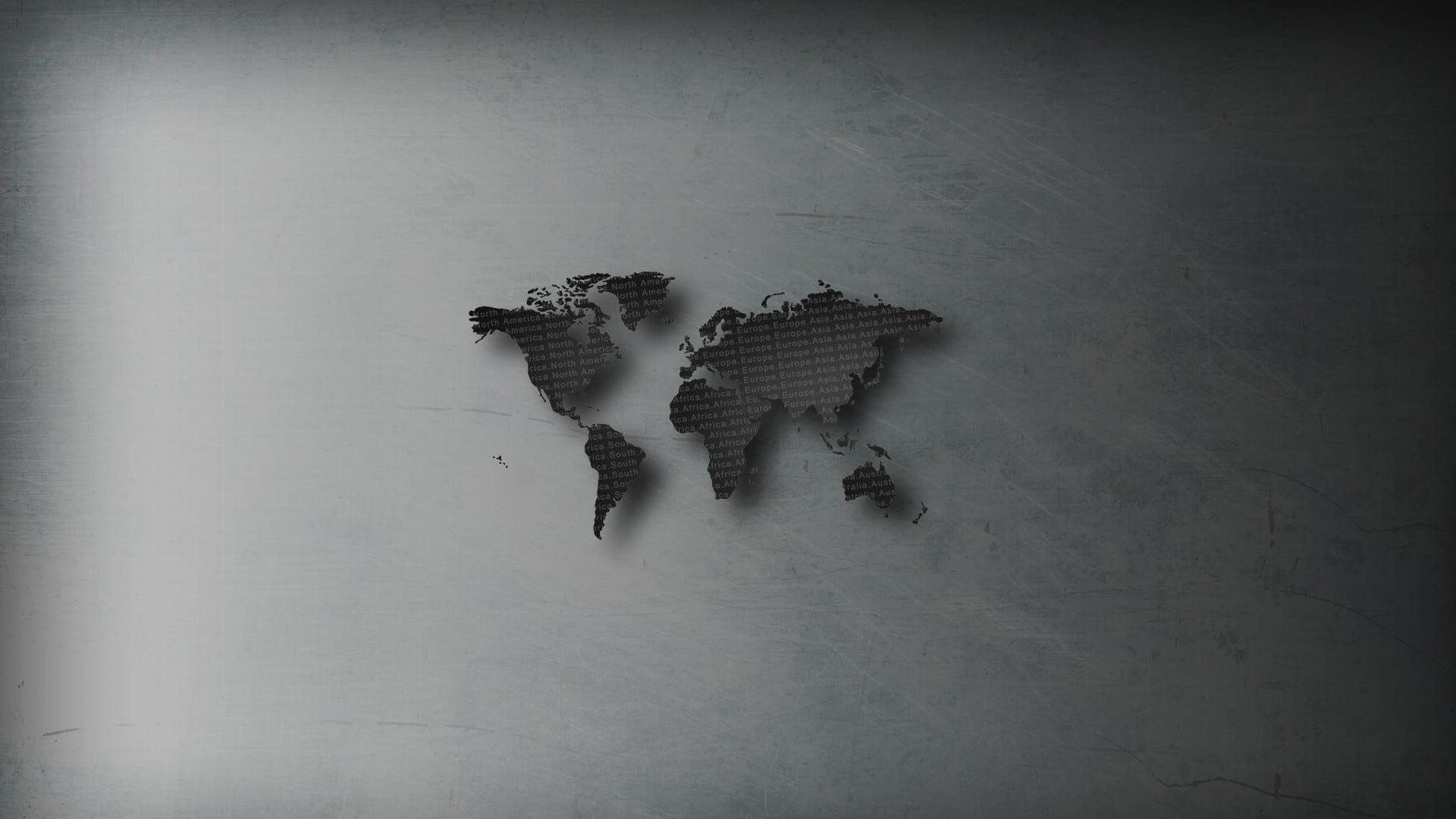 World Map In Black And White Background - HD Wallpaper 