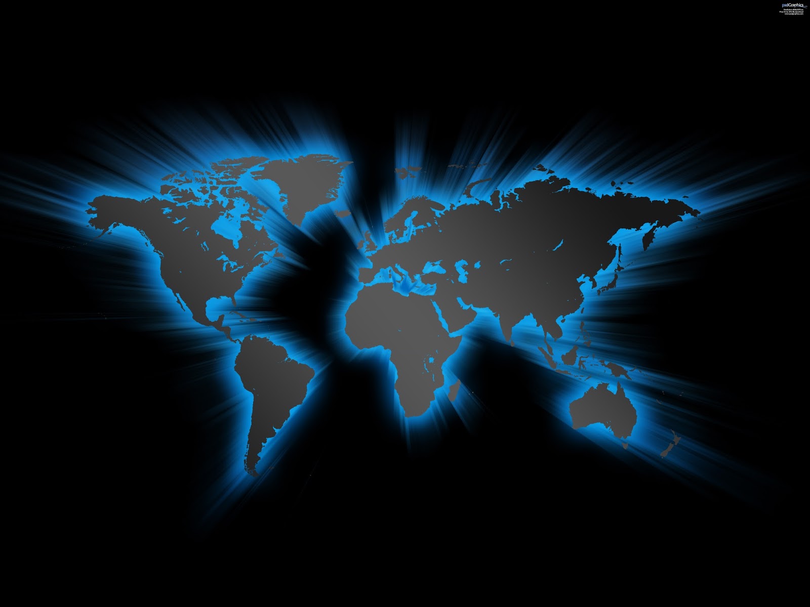 World Map Dark Background - HD Wallpaper 