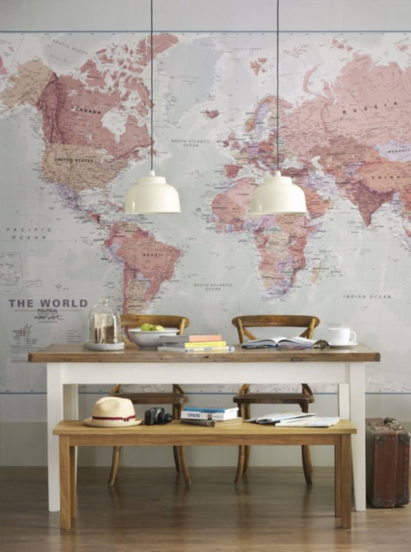 Home Accessory Map Print Hipster Table Our Favorite - Mr Price Home - HD Wallpaper 
