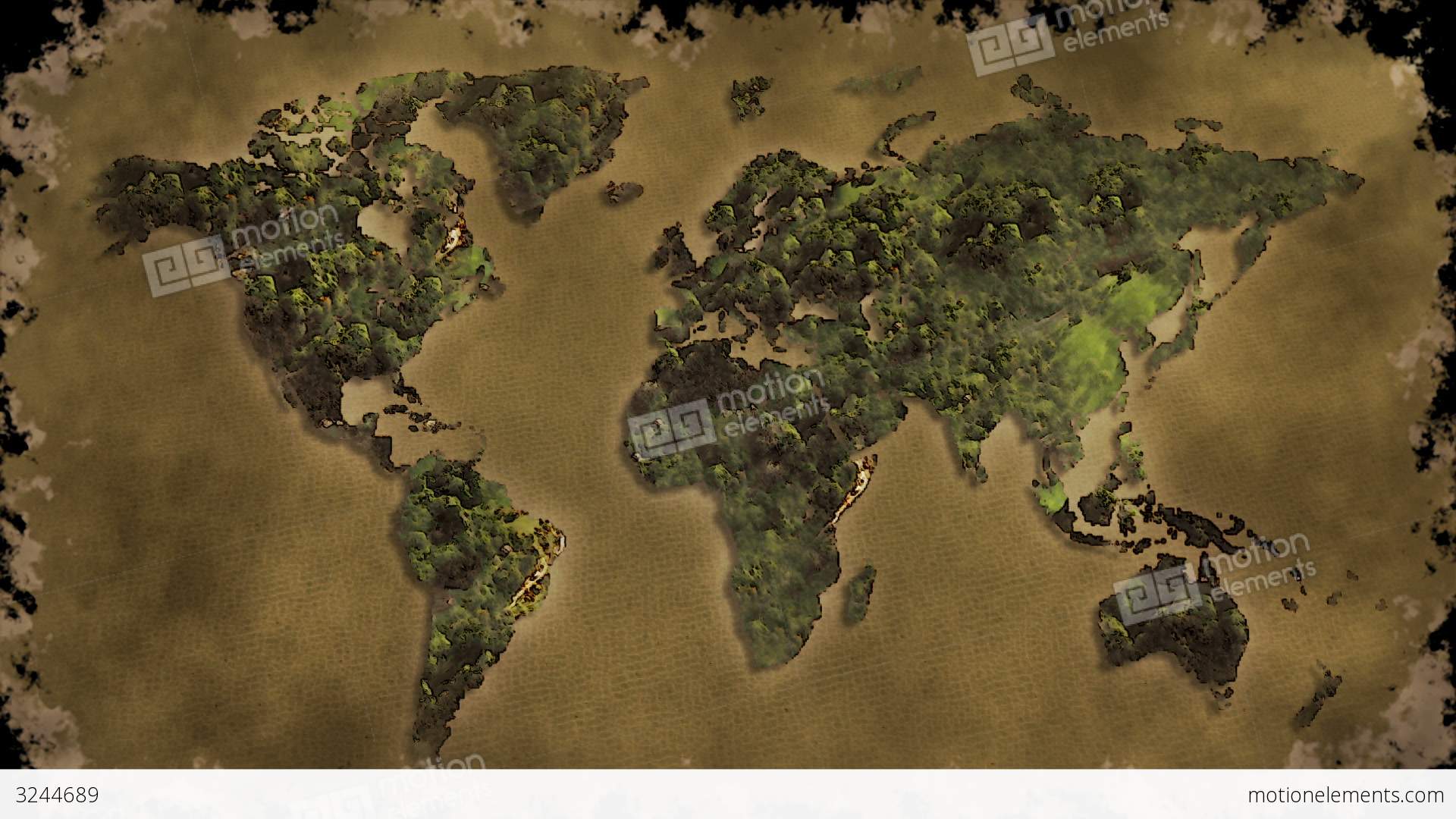 Vintage World Map, Pixels Wide - Stock Footage - HD Wallpaper 