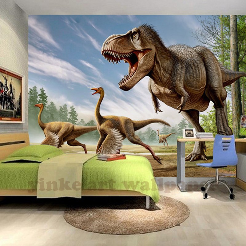 Tyrannosaurus Rex And Struthiomimus - HD Wallpaper 