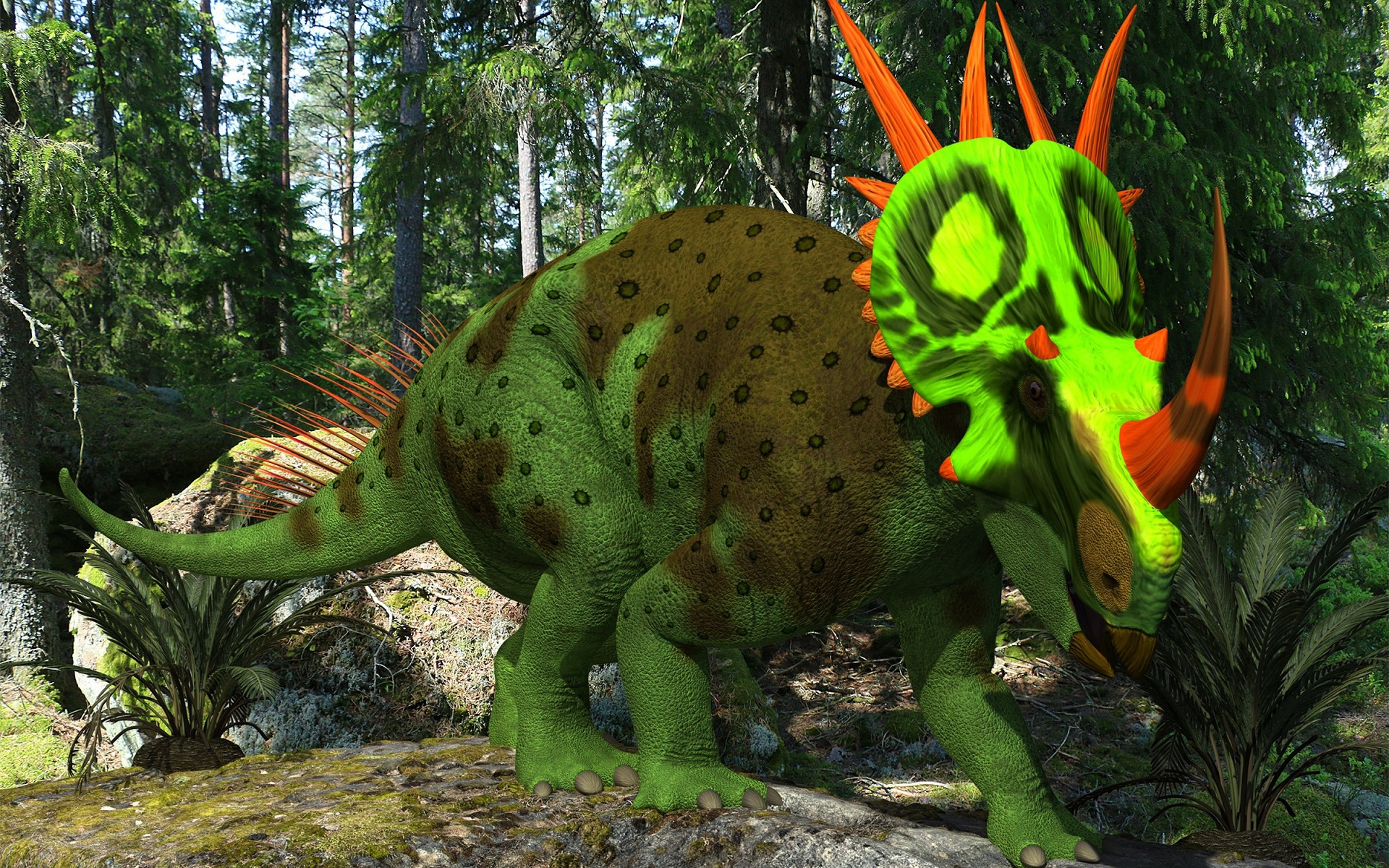 3d Dinosaur, Forest, Predator, Art, Dinosaurs - Dinosaur - HD Wallpaper 