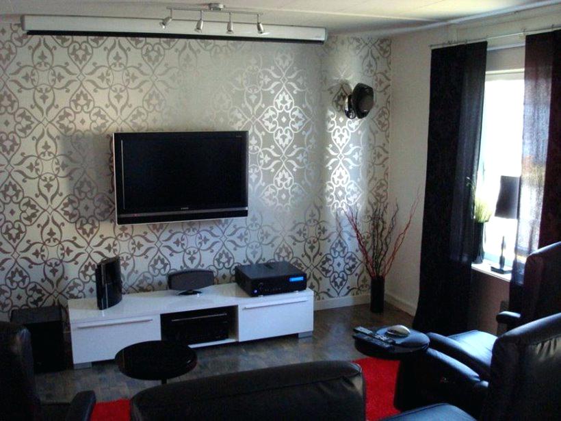 Dado Rail Wallpaper - Modern Living Room Wallpaper Ideas - HD Wallpaper 