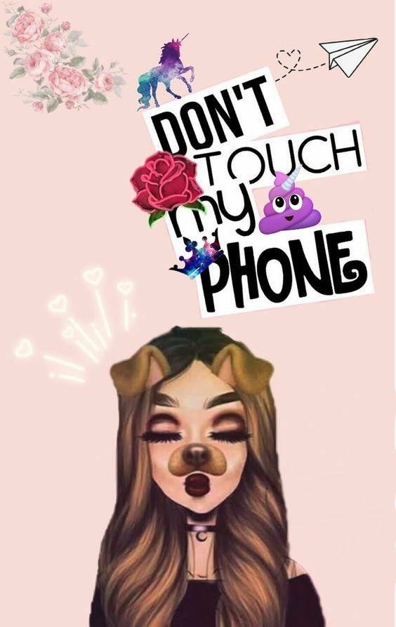 Emoji Dont Touch My Phone - HD Wallpaper 