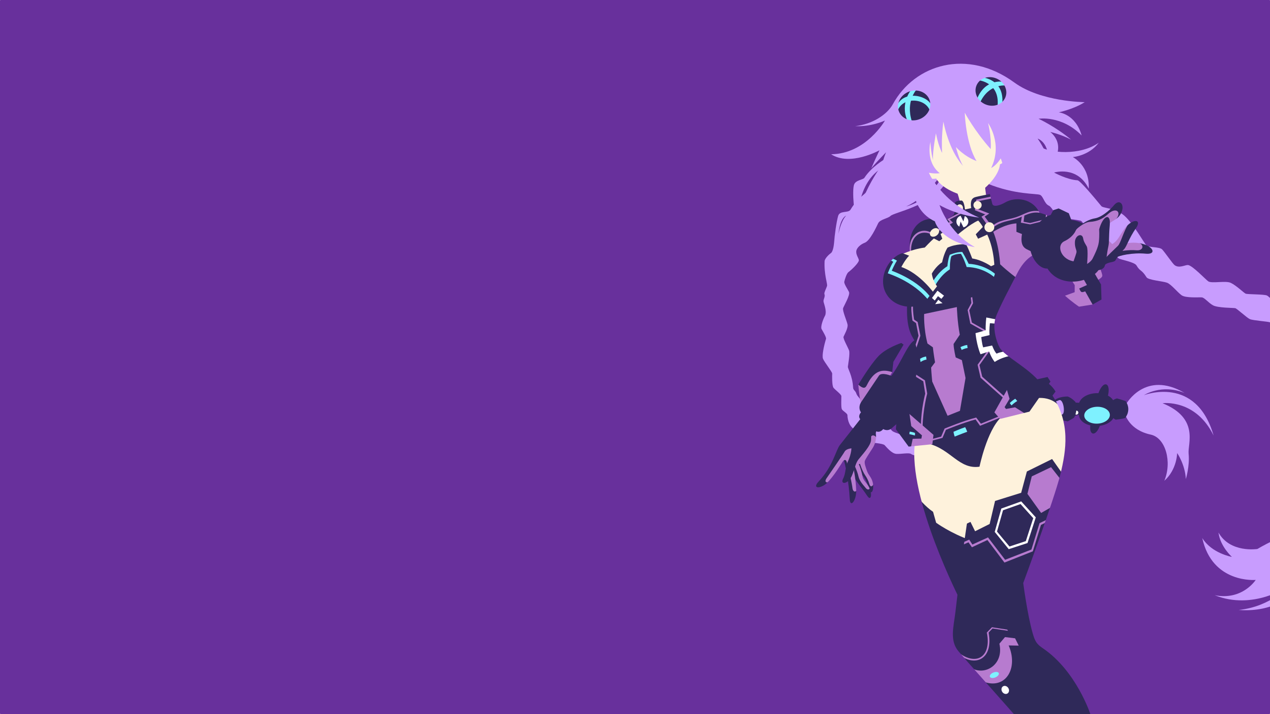 Purple Background Anime Girl - HD Wallpaper 