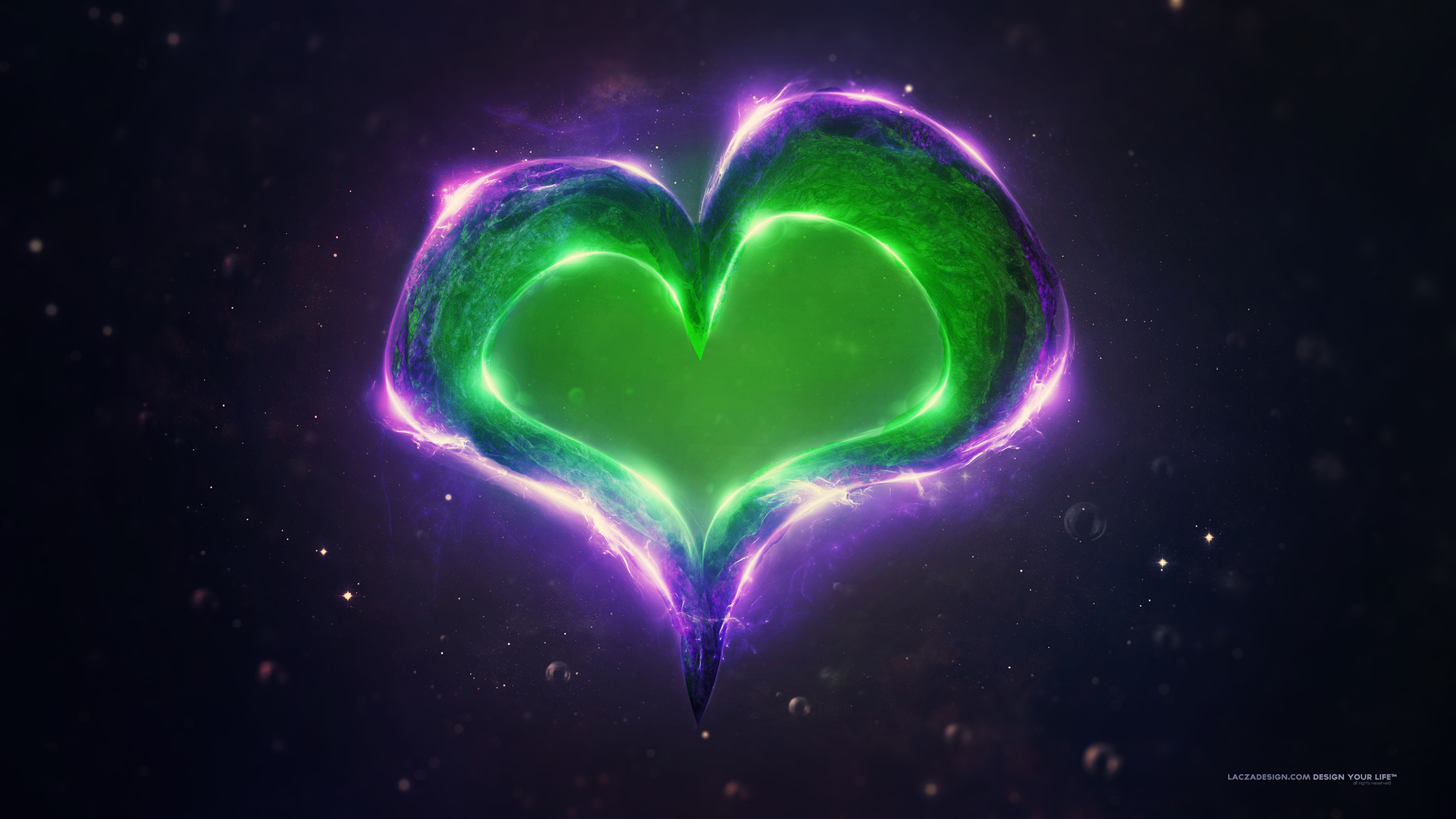Green Purple Love Heart2701016926 - Green Purple Wallpaper 4k - HD Wallpaper 