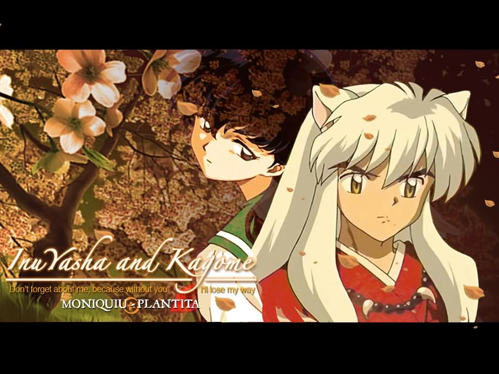 Inuyasha And Kagome - HD Wallpaper 