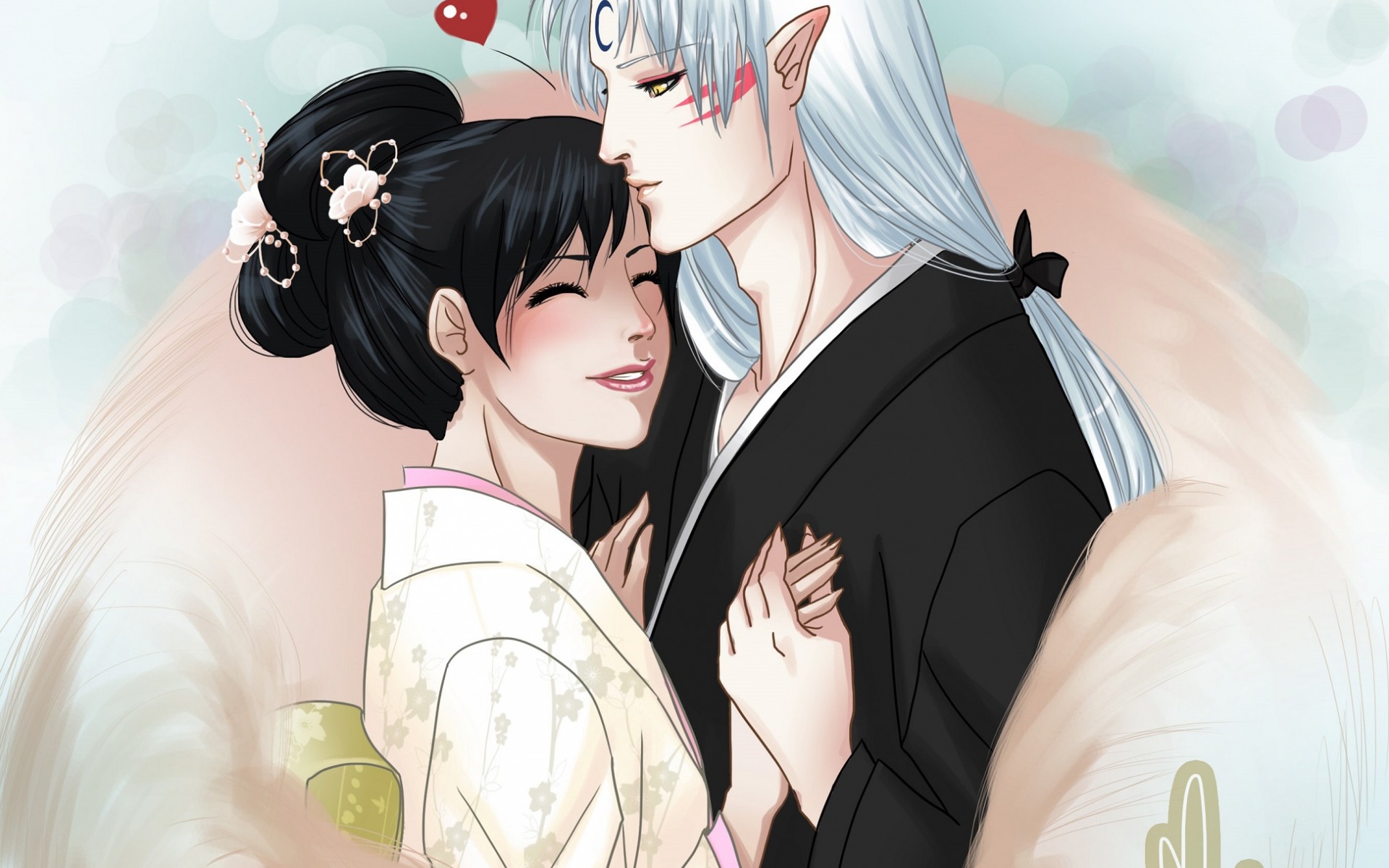 Inuyasha, Kagome Higurashi, Main Character, Japanese - Fondos De Pantalla De Inuyasha Y Kagome - HD Wallpaper 