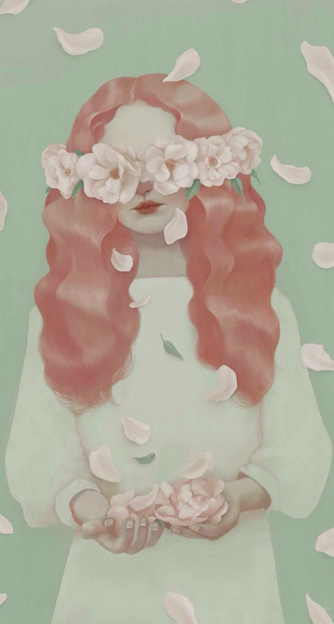 Girl, Green And Iphone Wallpaper - Illustration - HD Wallpaper 