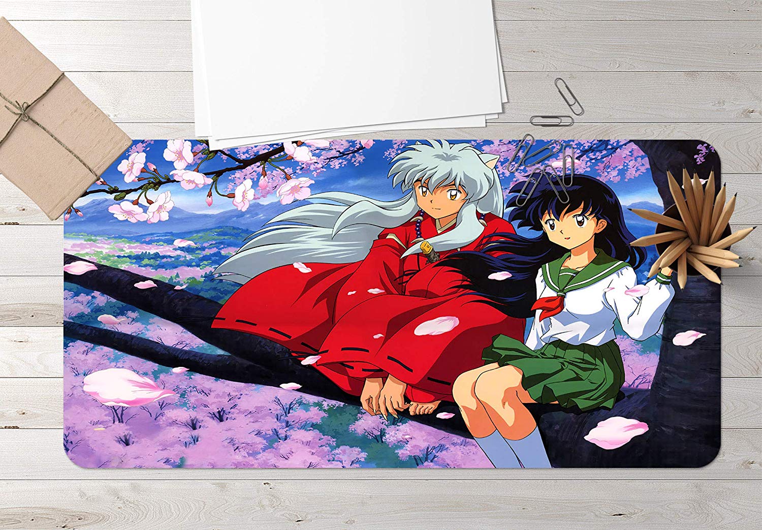 Romantic Inuyasha And Kagome - HD Wallpaper 