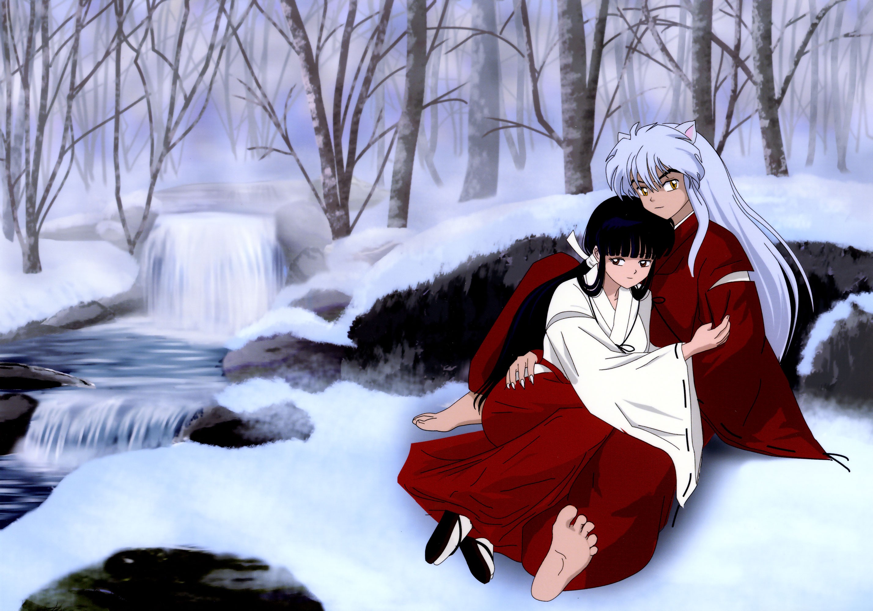 Inuyasha And Kikyo - HD Wallpaper 