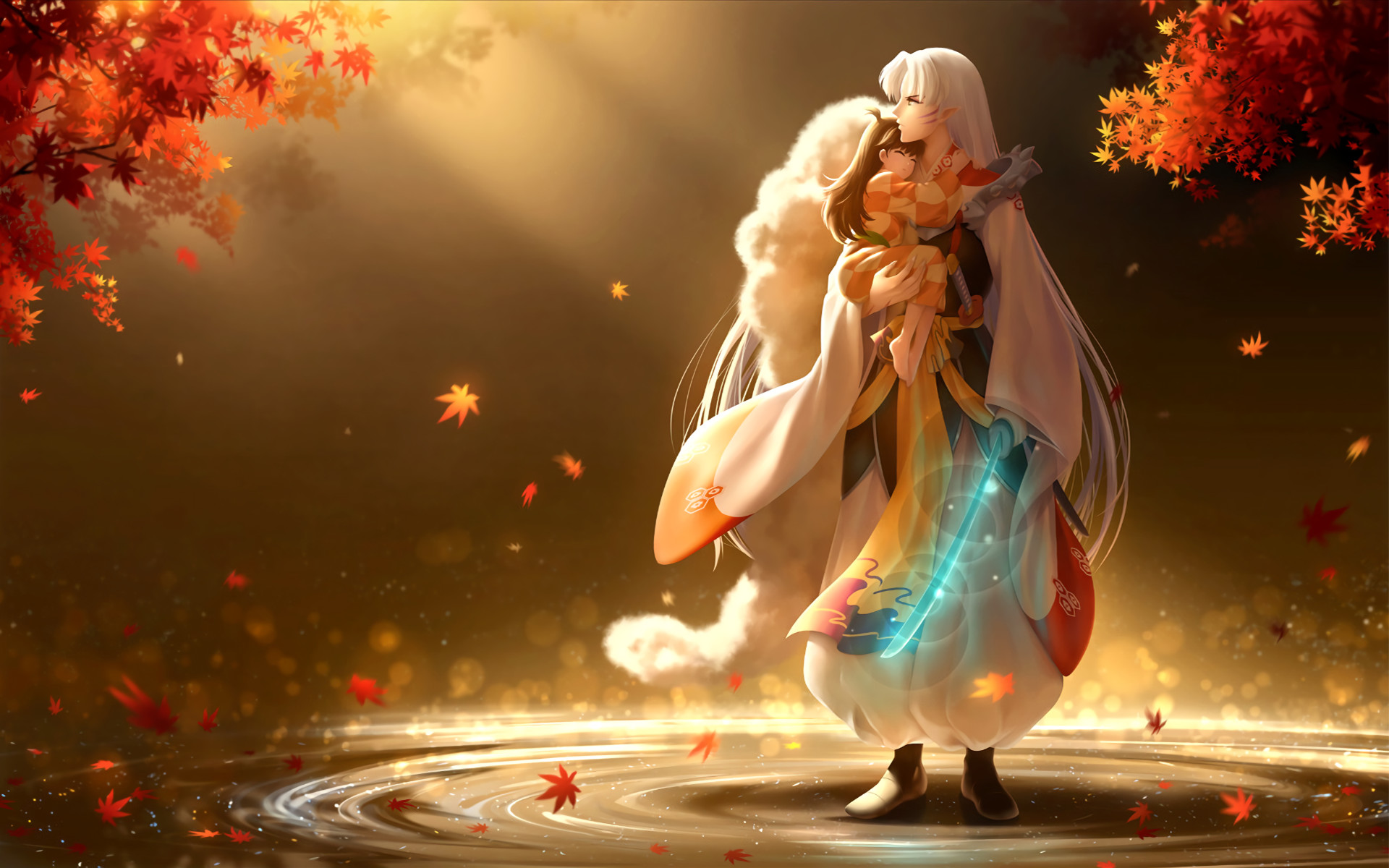 Inuyasha Sesshåmaru Rin Wallpaper 
 Data-src /w/full/0/3/4/212325 - Inuyasha Wallpaper Hd - HD Wallpaper 