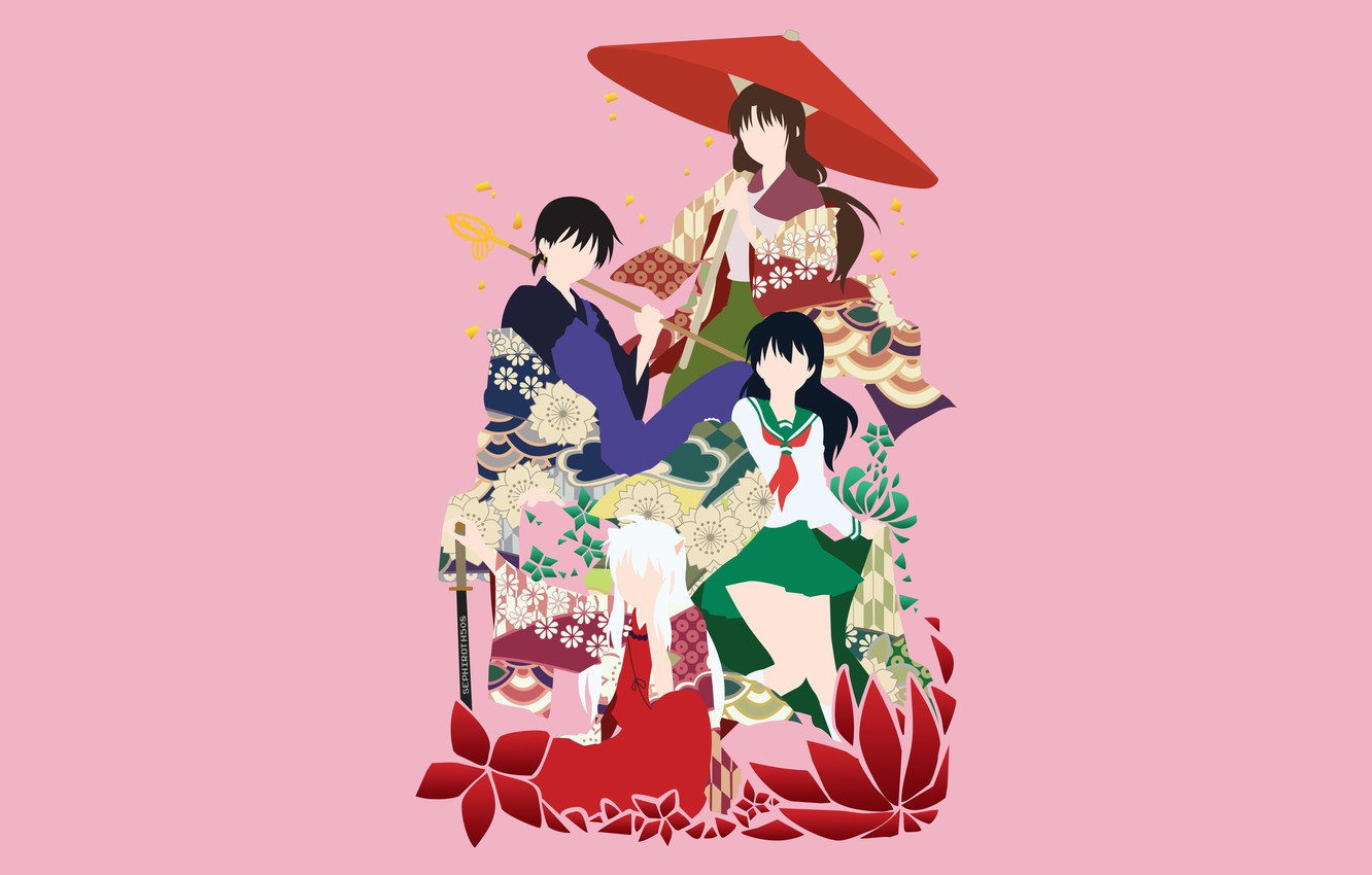 Photo Wallpaper Umbrella, Anime, Manga, Kimono, Inuyasha, - 犬夜叉 イラスト 108 - HD Wallpaper 