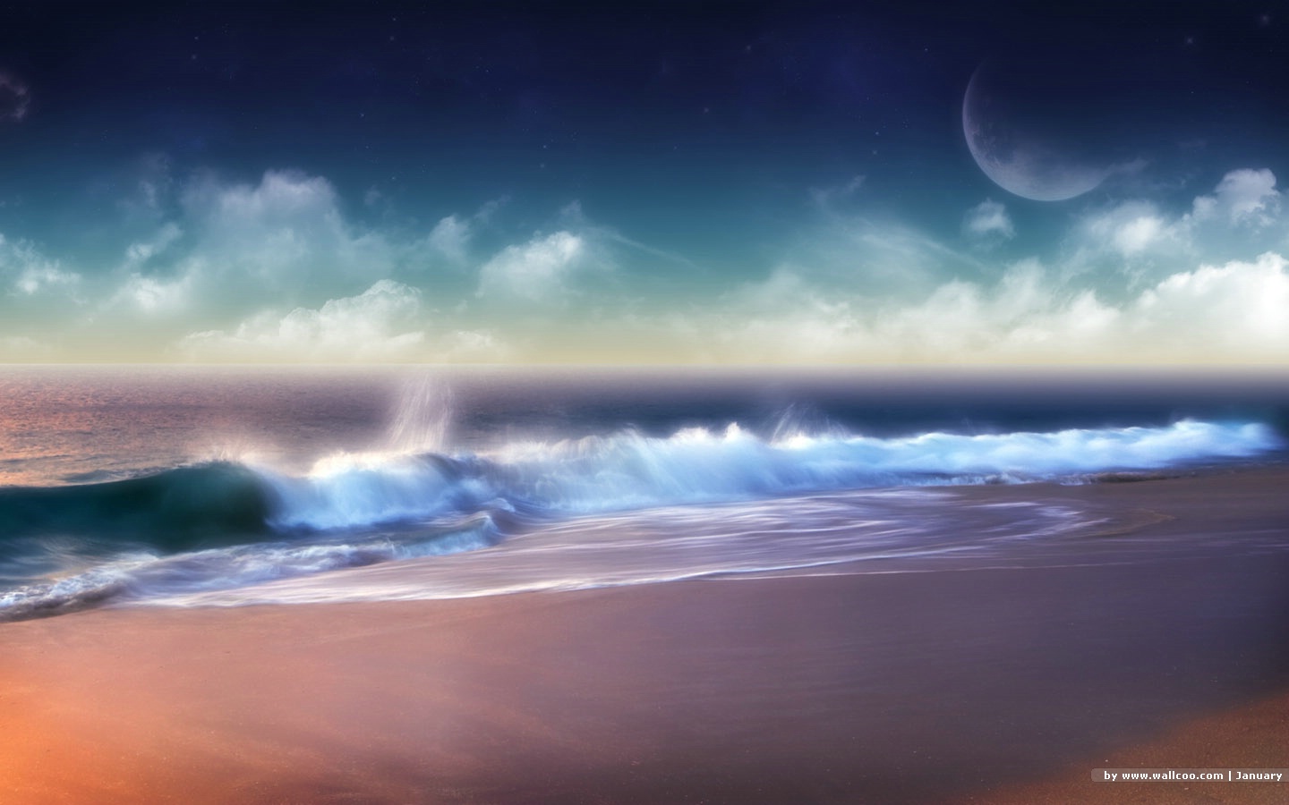 1440*900 Digital Composite Landscape And Fantasy Nature - Sea Wallpaper Fantasy - HD Wallpaper 