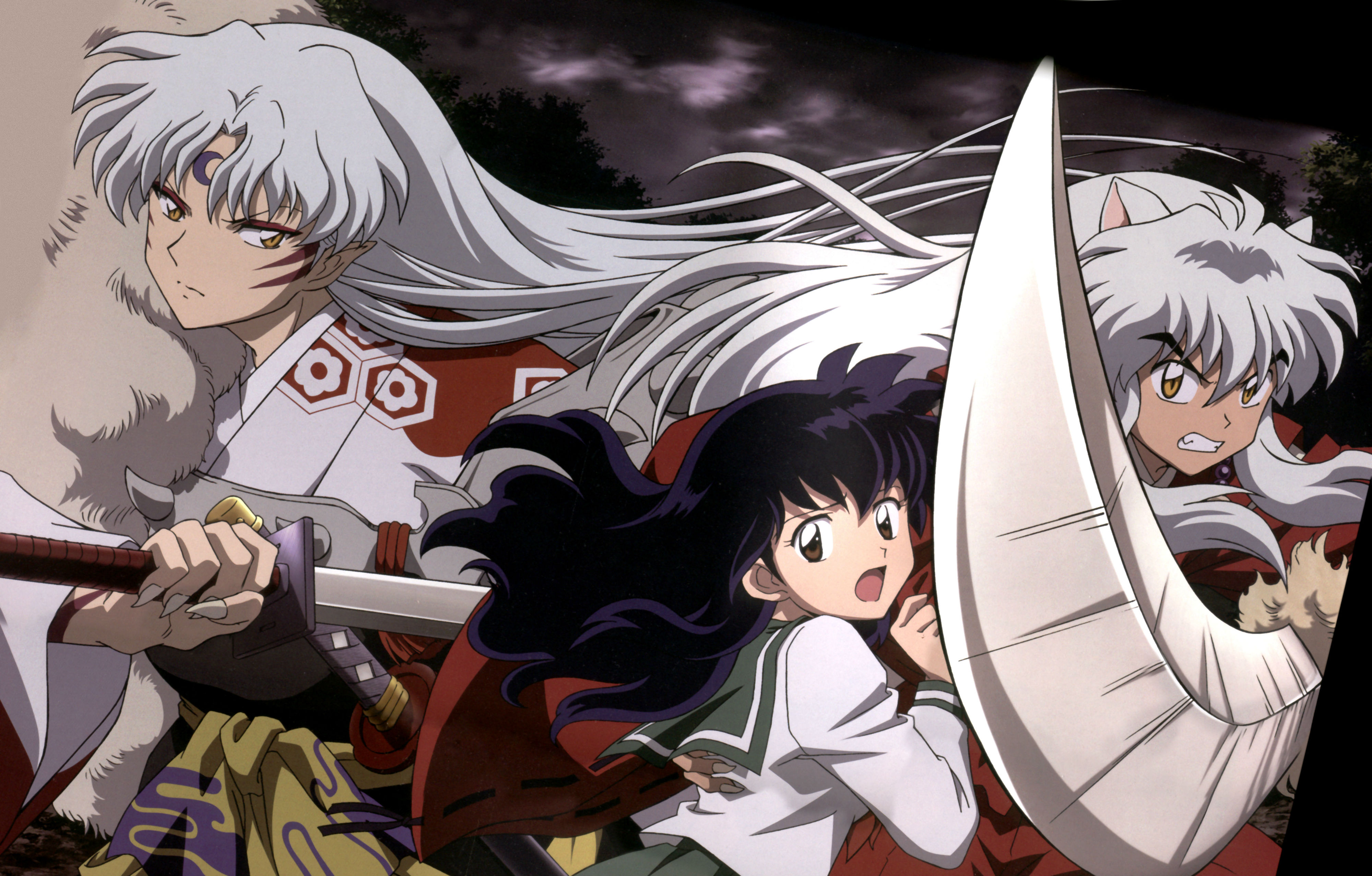 Inuyasha X Kagome X Sesshomaru - HD Wallpaper 