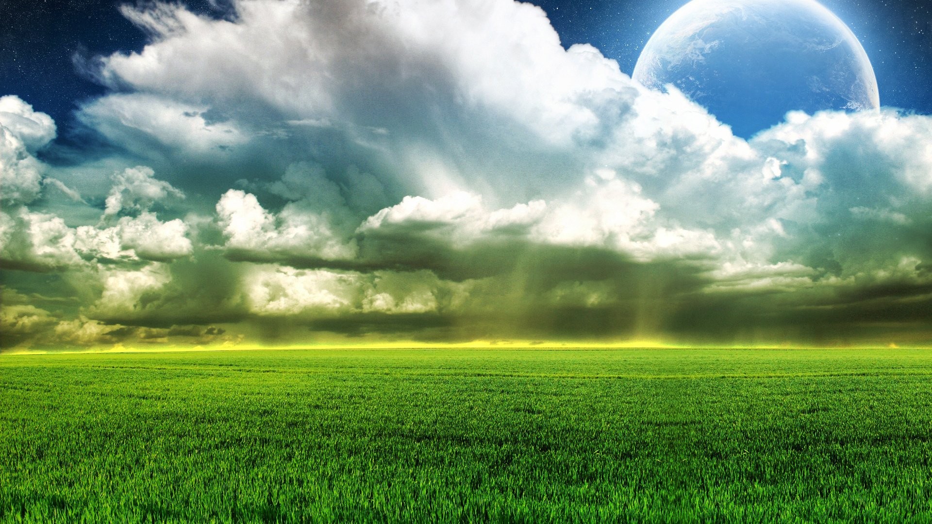 Car In Field - HD Wallpaper 