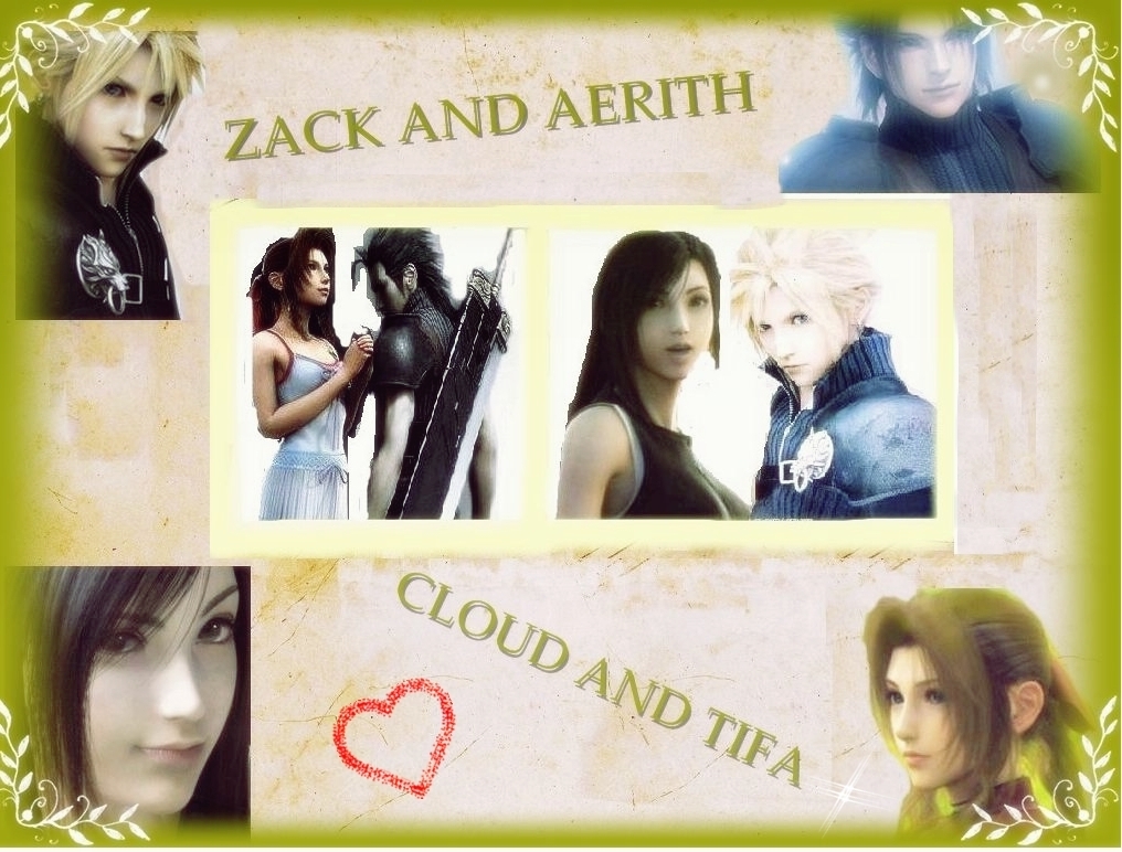 Cloud And Tifa Zack And Aerith Wallpaper - Final Fantasy 7 Zack Comic Cloud - HD Wallpaper 