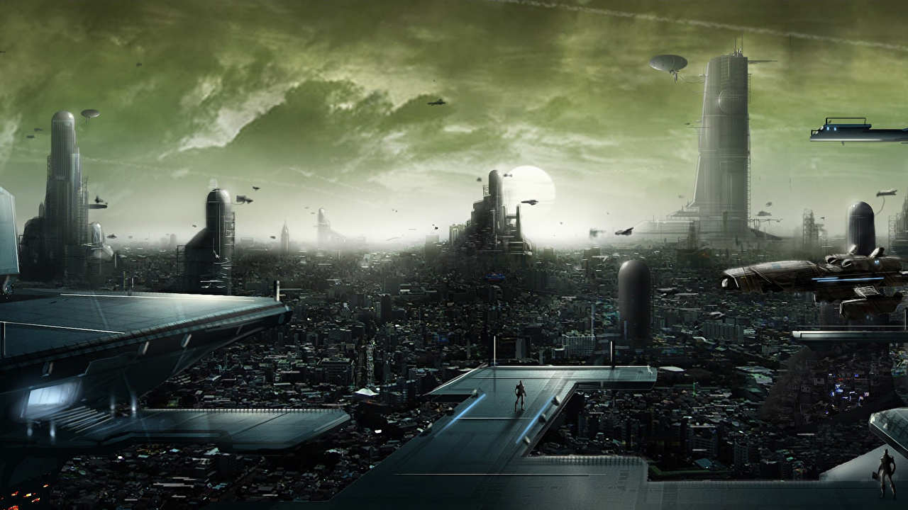 Sci Fi Future City - HD Wallpaper 