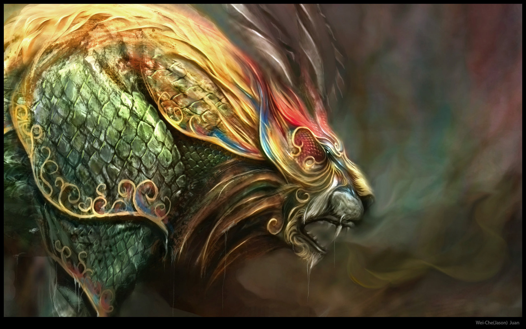Free Download Mythical Creatures Wallpaper Id - Fantasy Lion Head - HD Wallpaper 