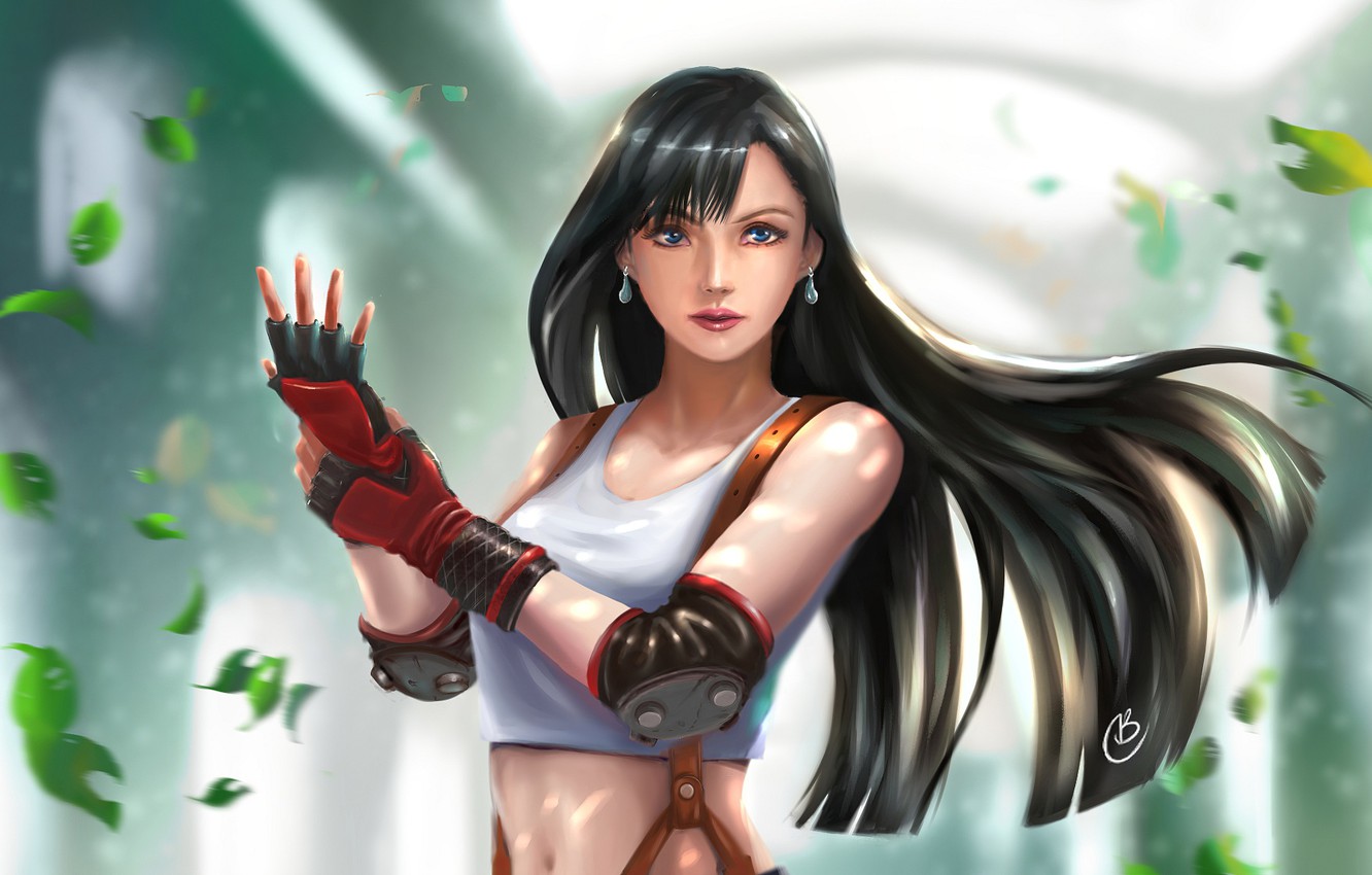 Photo Wallpaper Girl, Final Fantasy, Final Fantasy - Tifa Fanart - HD Wallpaper 
