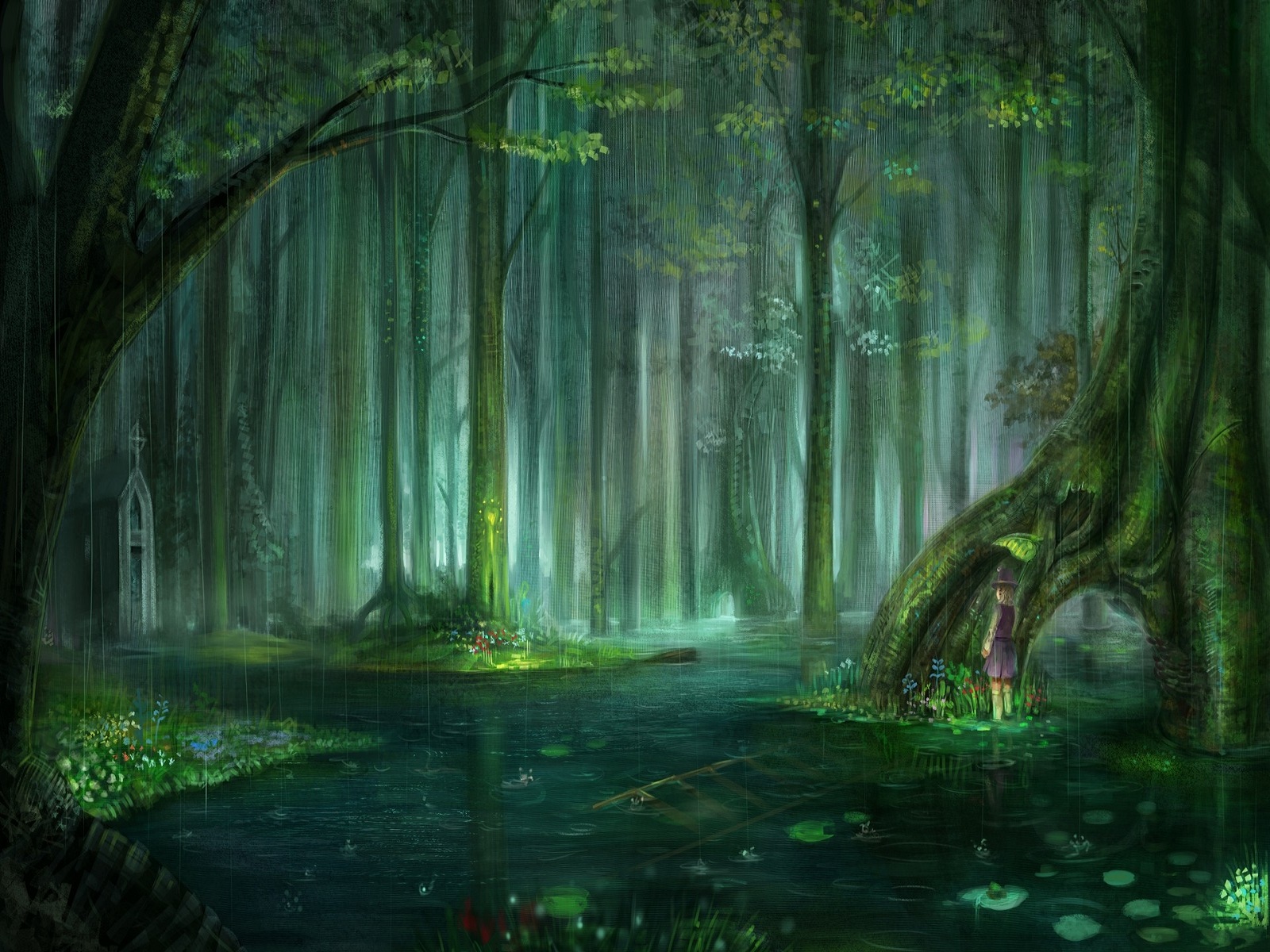 Fantasy Forest Wallpaper 1080p For Free Wallpaper - Fantasy Forest Background - HD Wallpaper 