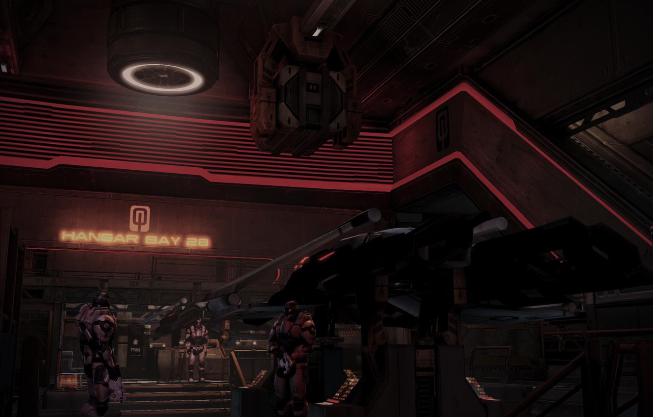 Photo Wallpaper Hangar, Hangar, Cerberus, Mass Effect - Mass Effect Hangar - HD Wallpaper 