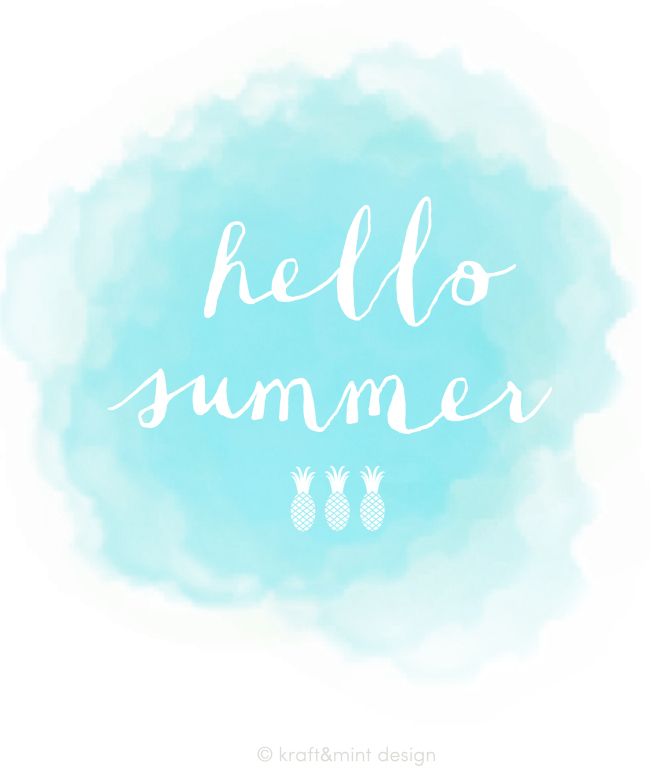 Free Printable Hello Summer - HD Wallpaper 