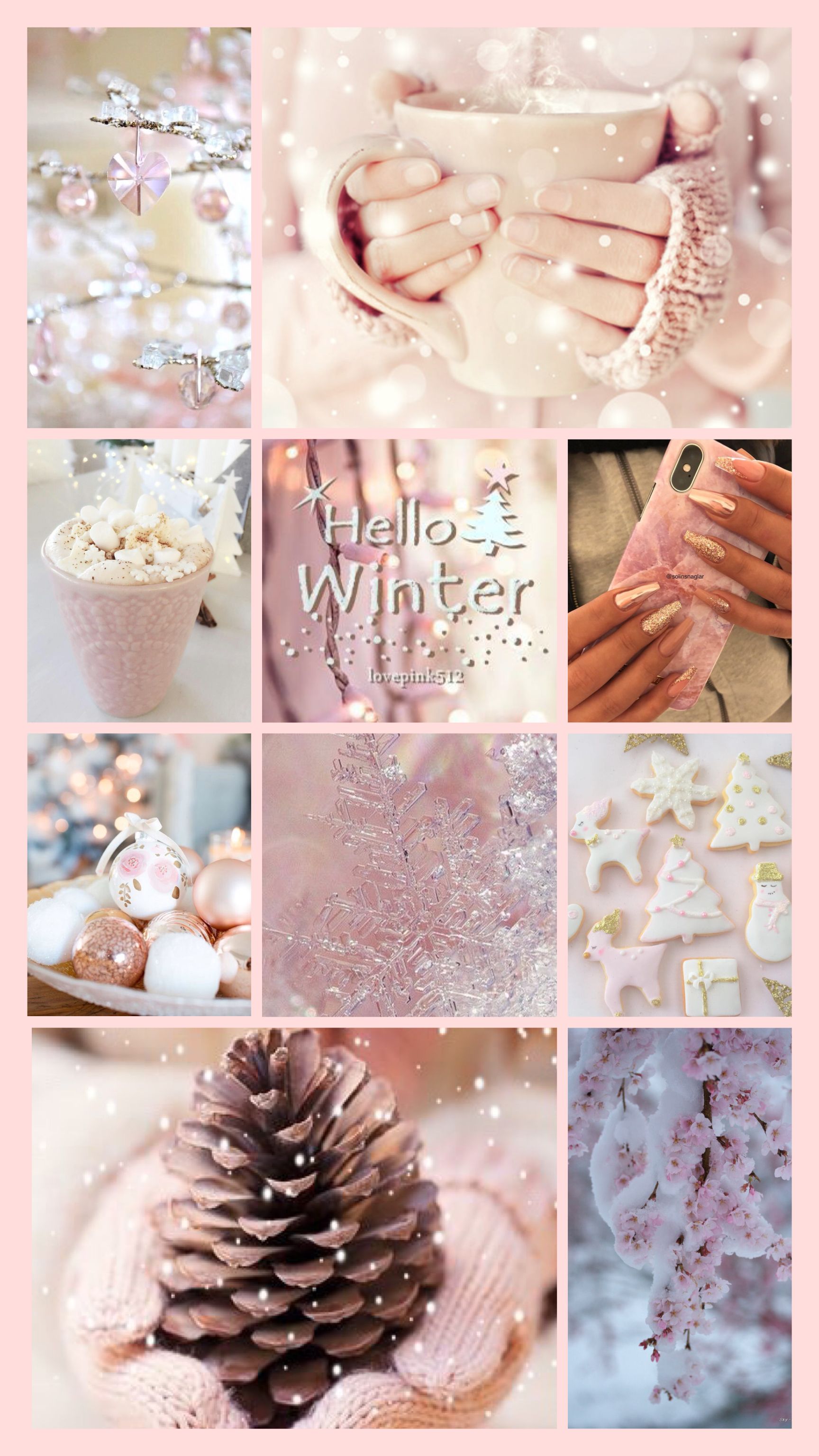Hello Winter Pink Background - HD Wallpaper 