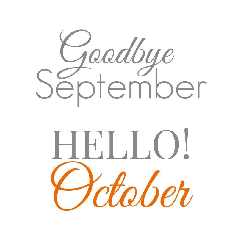 Goodbye September Hello October Wallpaper - Welcome October Clipart - HD Wallpaper 