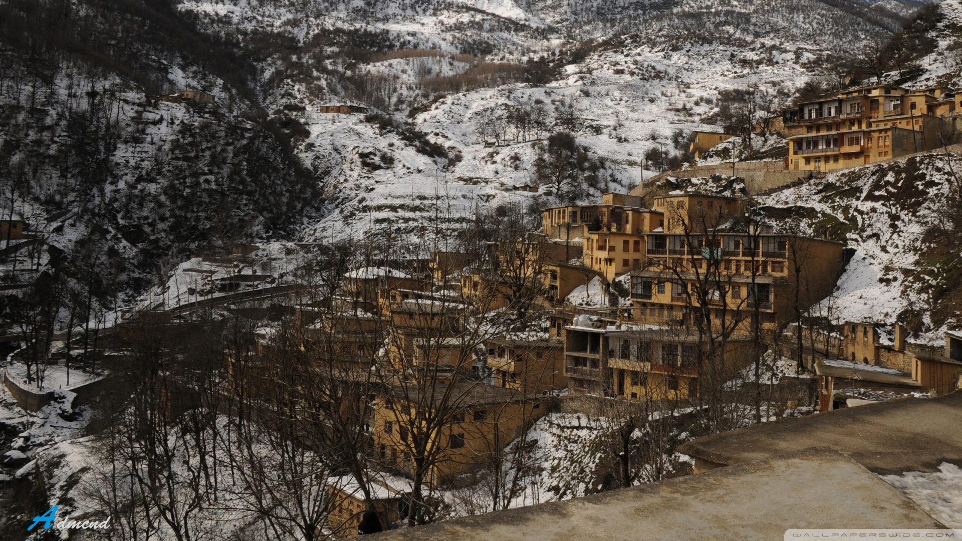 Masouleh Town Iran Winter Wallpaper - HD Wallpaper 