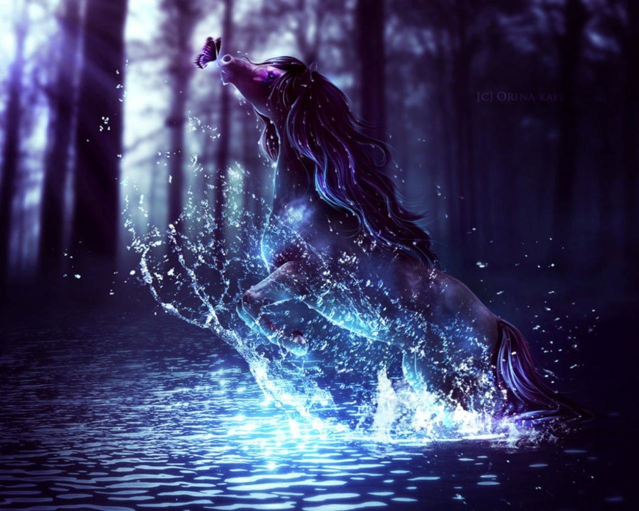 Free Download Horse Fantasy Wallpaper Id - Cool Elemental Monster Backgrounds - HD Wallpaper 