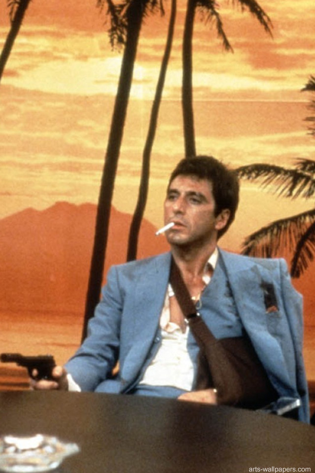 Scarface Iphone 4 Wallpaper - Tony Montana Frank Scene - HD Wallpaper 