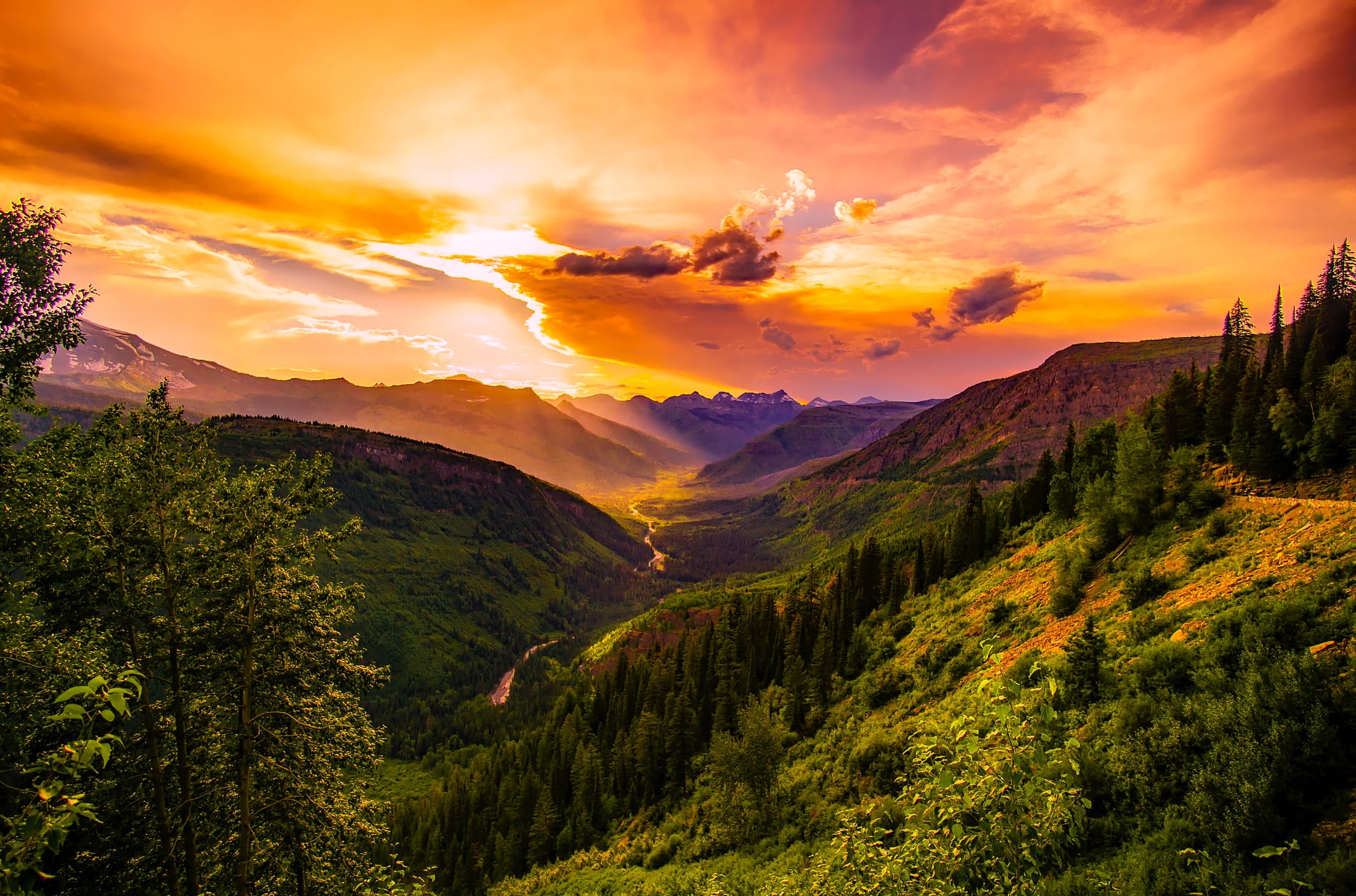 Montana Sunsets - HD Wallpaper 