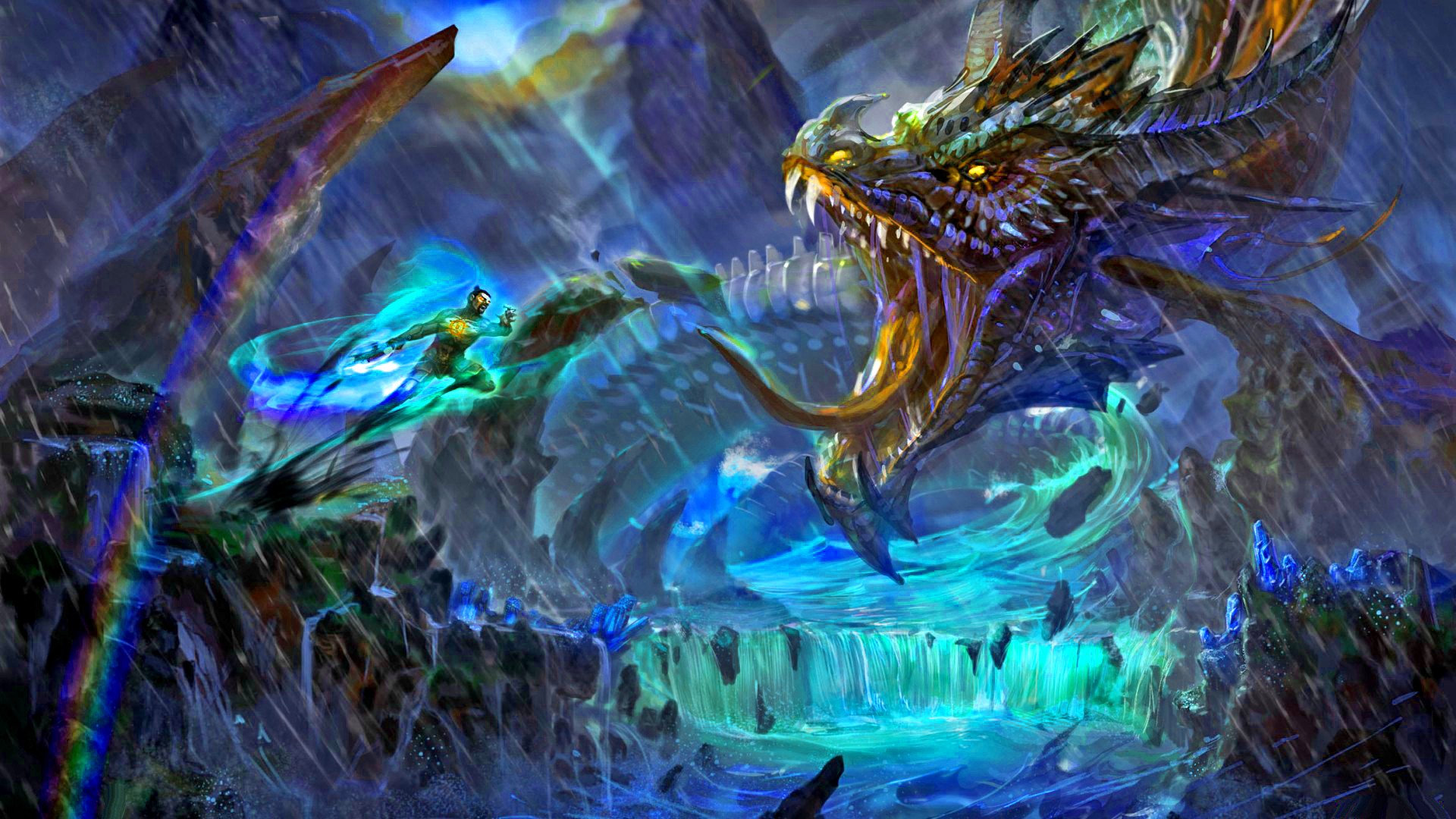 Wallpaper - Dragon Fantasy Wallpaper Hd - HD Wallpaper 