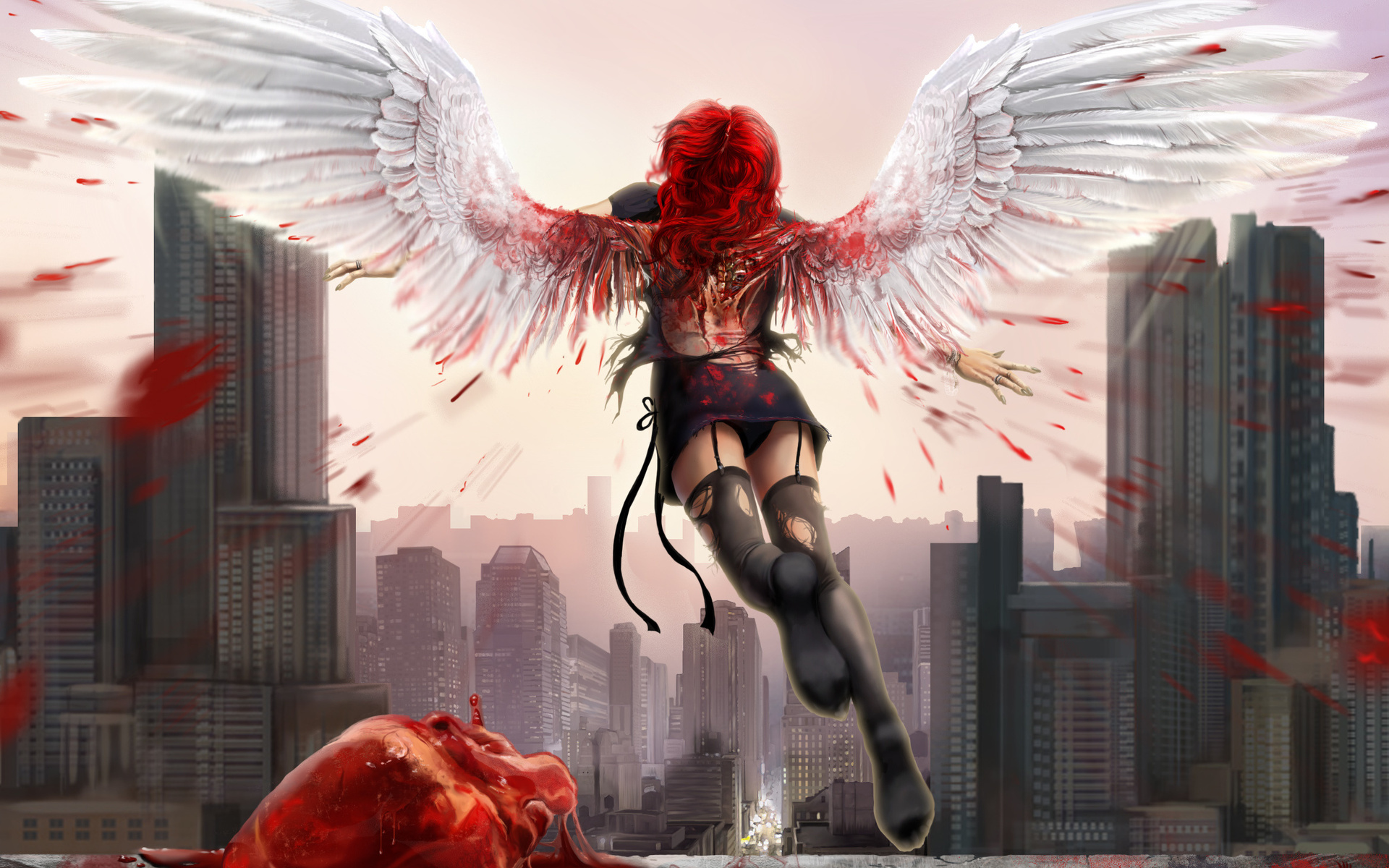 Love Romance Angels Gore Blood Girl Women Cities Wallpaper - Anime Fallen Angel - 1920x1200 Wallpaper Love Romance Angels Gore Blood Girl Women Cities Wallpaper - Anime Fallen Angel - 1920x1200 Wallpaper