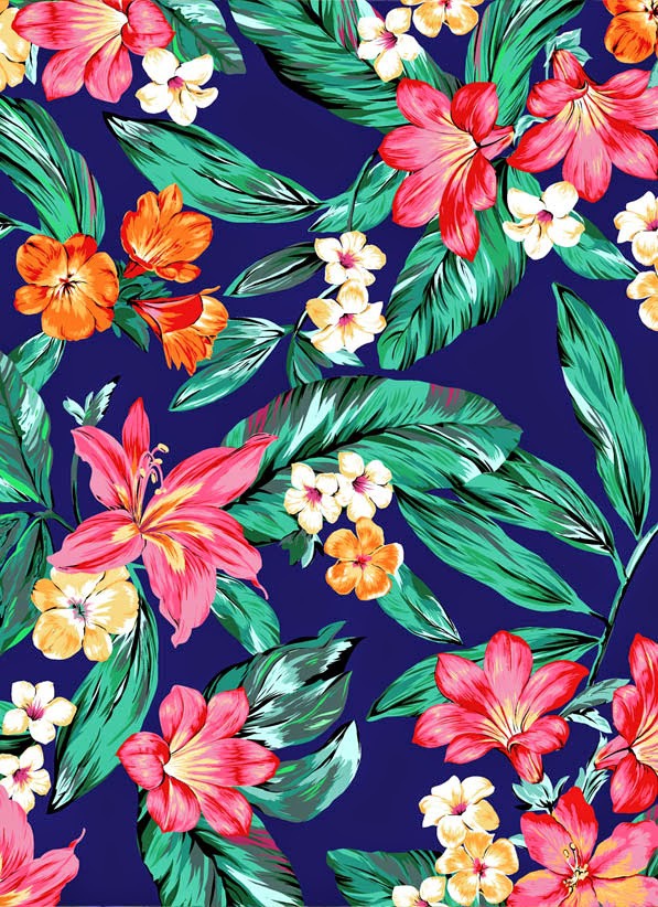 Flowers, Wallpaper, And Background Image - Floral Tropical Background - HD Wallpaper 