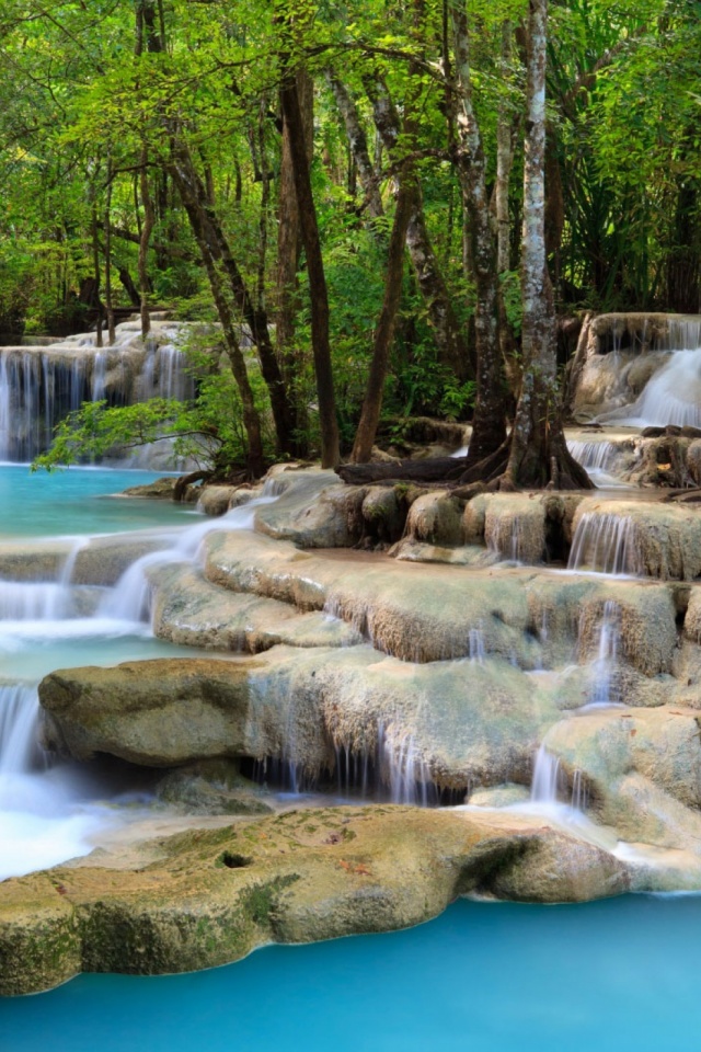 Erawan National Park, Erawan Falls - HD Wallpaper 