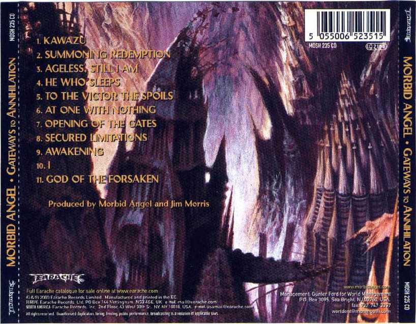 Morbid Angel Gateways To Annihilation Back - HD Wallpaper 