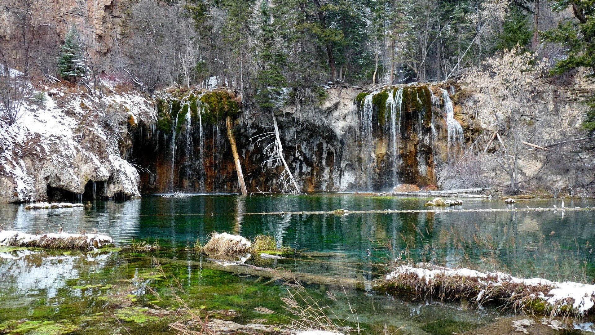 High Resolution Waterfall Full Hd 1080p Wallpaper Id - Hanging Lake - HD Wallpaper 