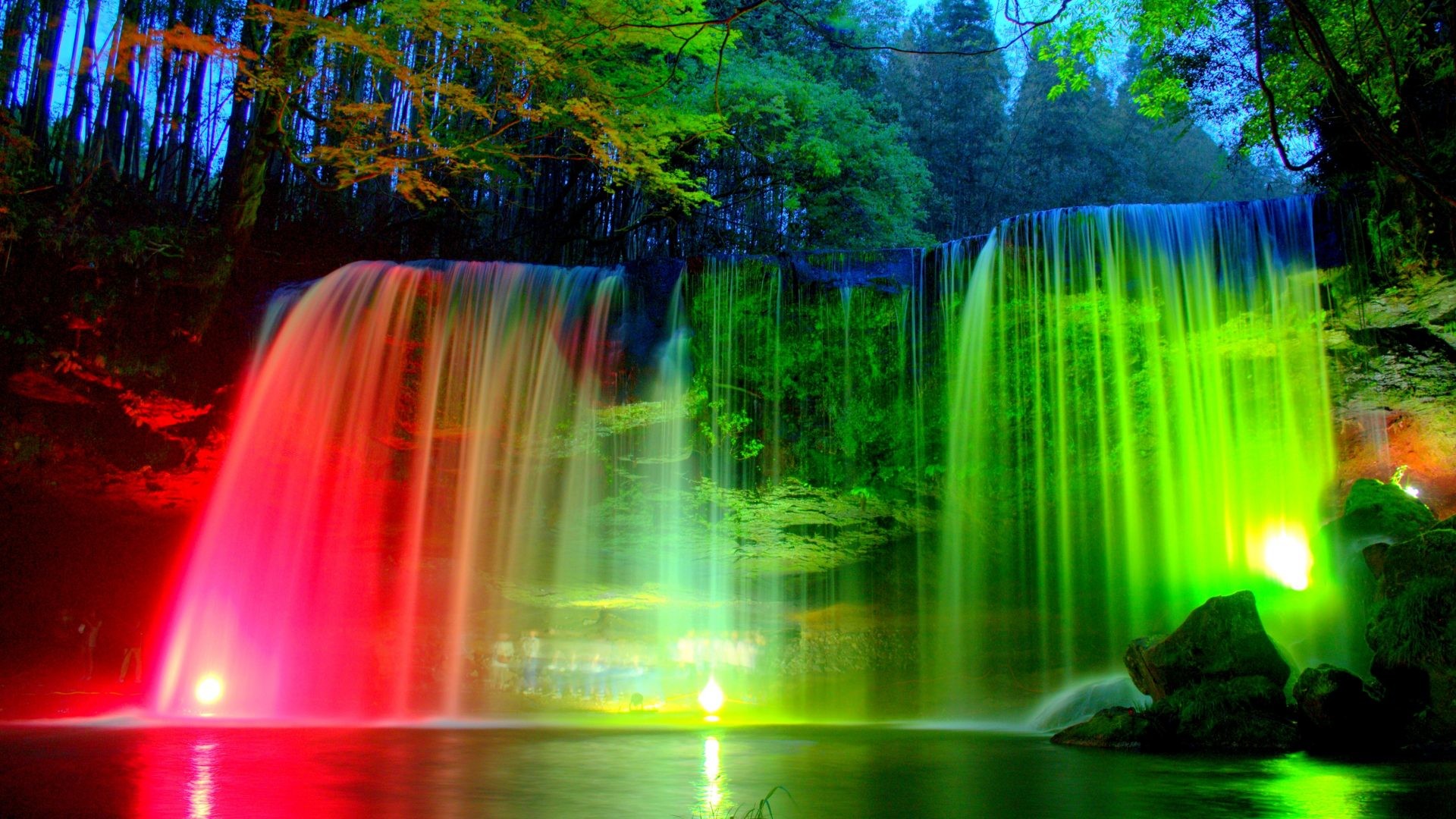 Watefalls Beautiful Waterfall And Rainbow 19x1080 Wallpaper Teahub Io