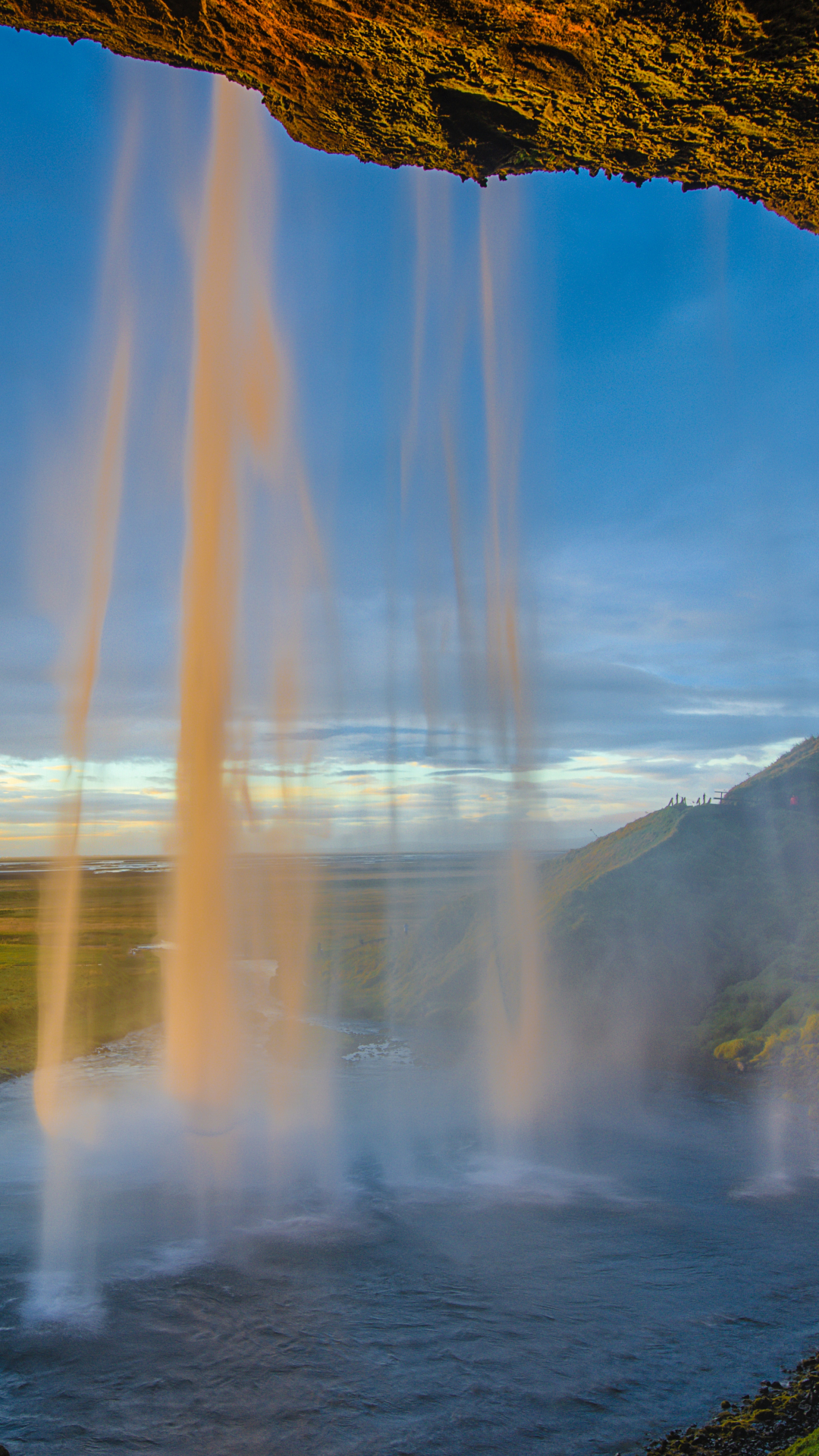 Waterfall, Rock, Water Iphone Wallpaper - Best Iceland - HD Wallpaper 
