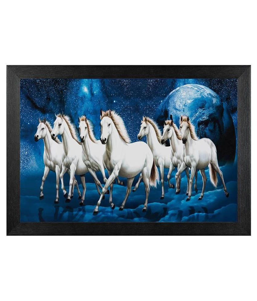 Graphics World Vastu Poster White Horse Running Painting - Painting - HD Wallpaper 