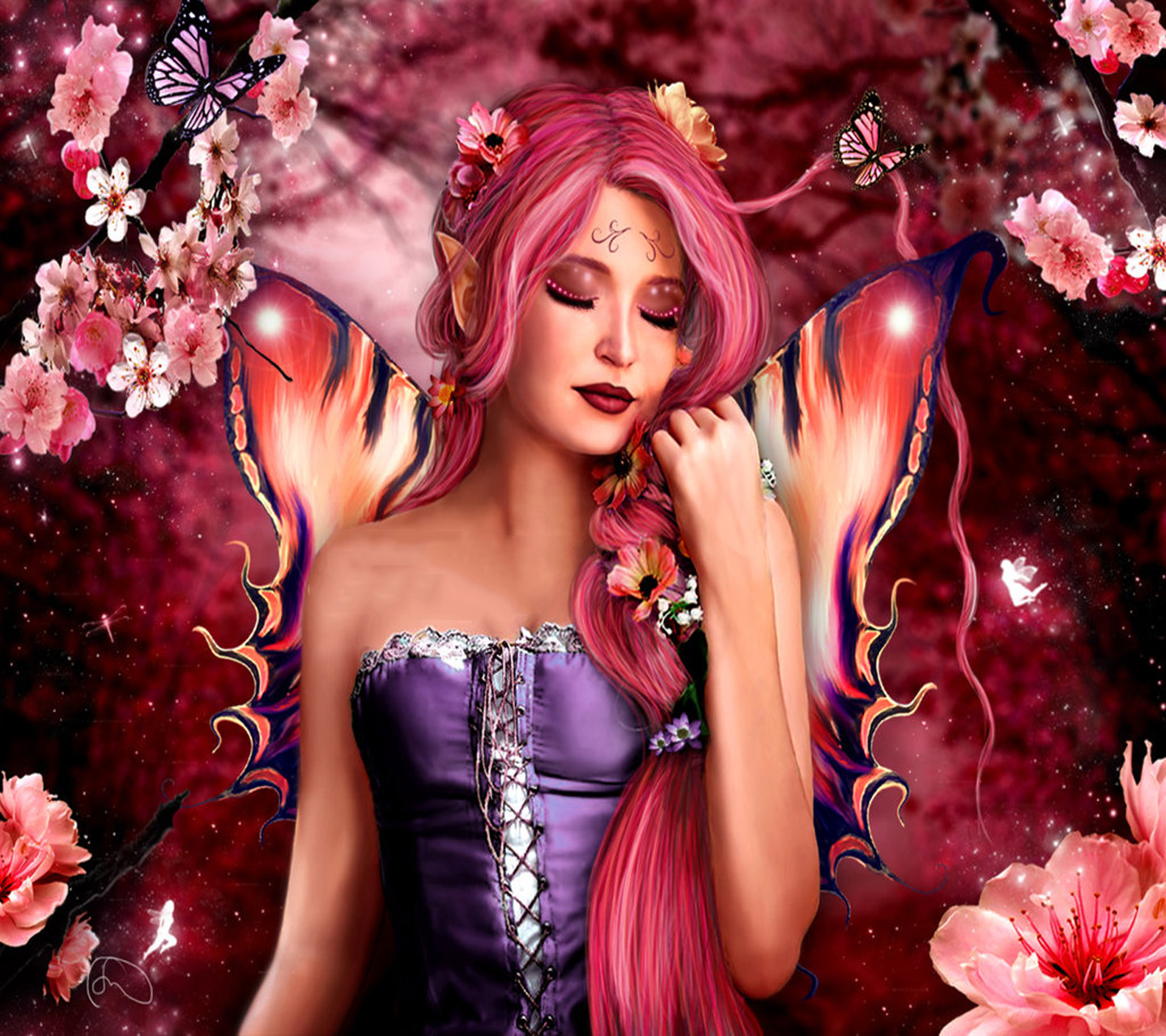 Fairy Butterfly - 1440x1280 Wallpaper 