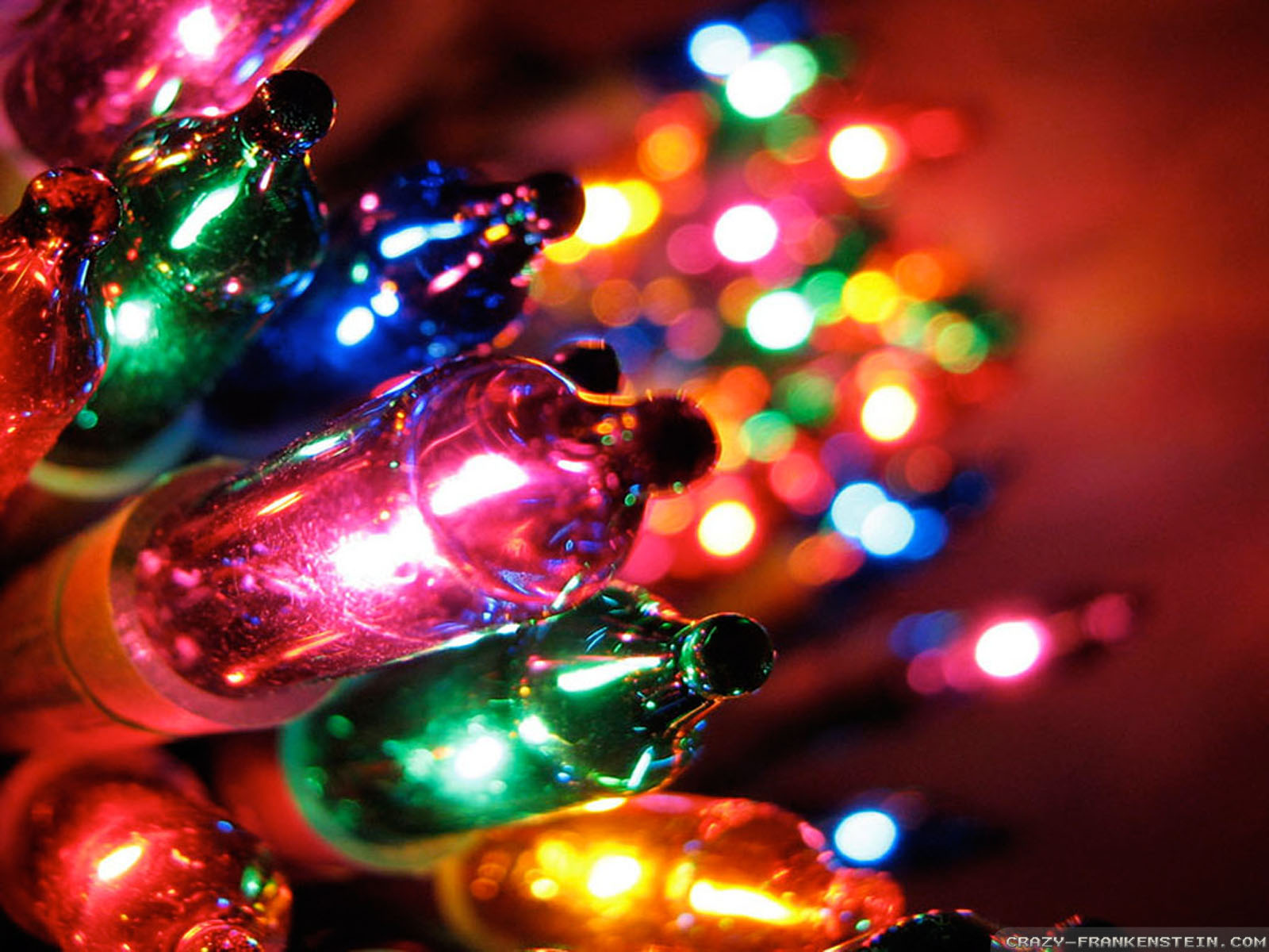 Christmas Lights Up Close - HD Wallpaper 