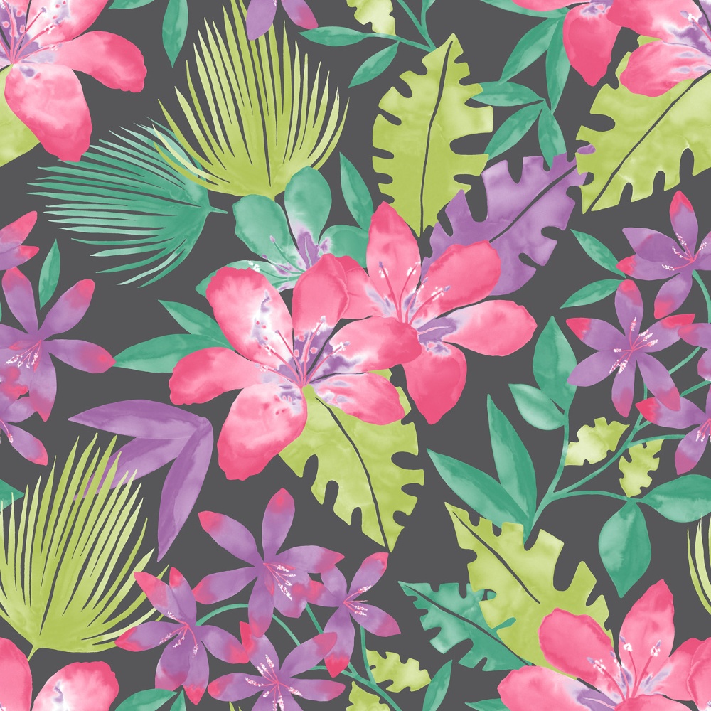 Floral Wallpaper Tropical - HD Wallpaper 