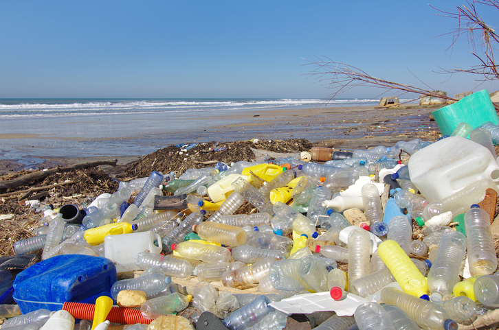 Plastic Bottles On A Beach In France - Plastic Pollution - HD Wallpaper 