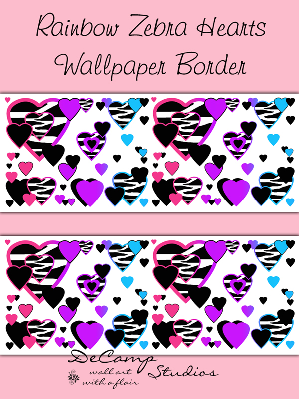 Blue Zebra Hearts - HD Wallpaper 