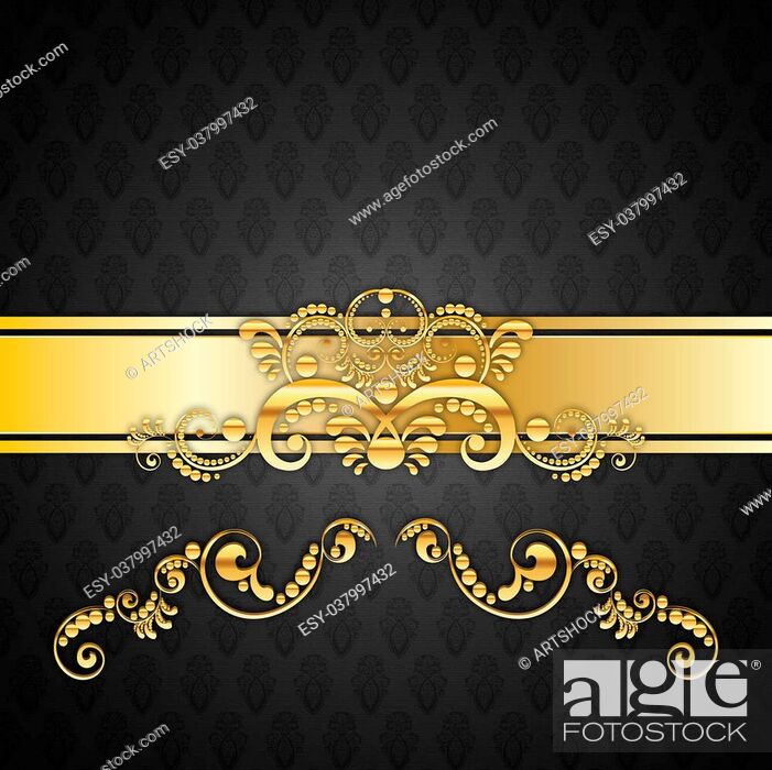 Abstract Black Background With Vintage Pattern, Floral - Invitation Card Hd Wallpaper Black - HD Wallpaper 