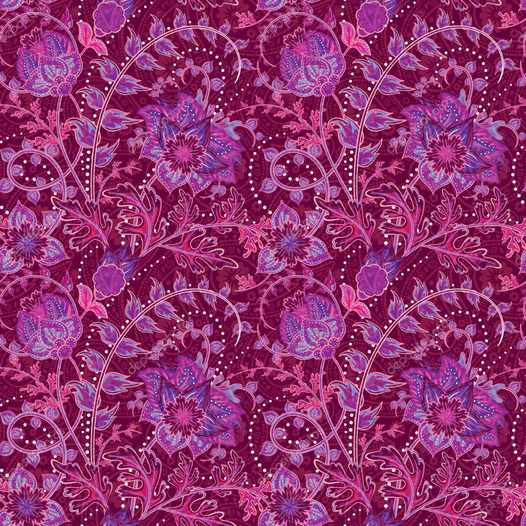 Paisley Dark Pink Pattern - HD Wallpaper 